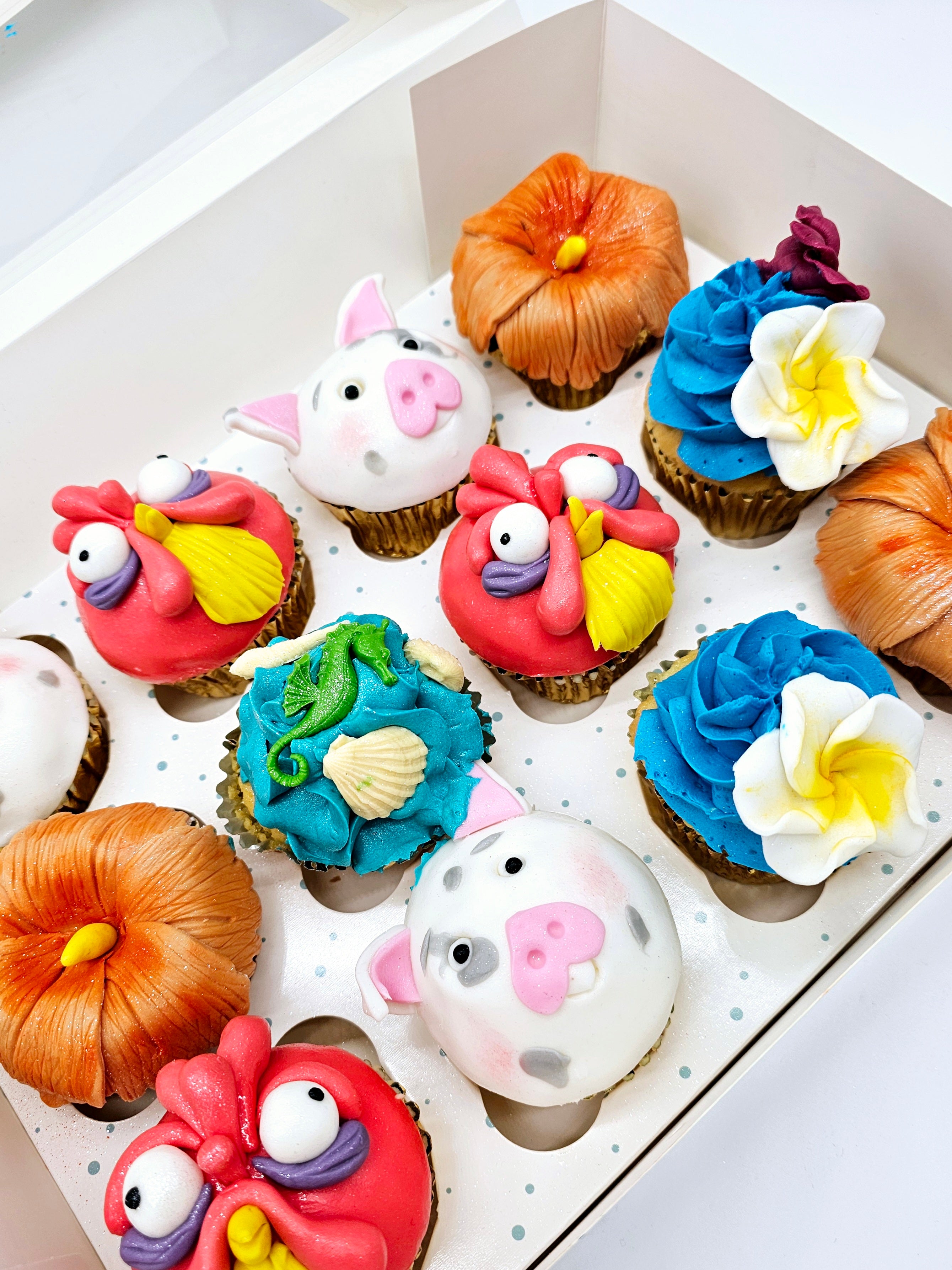 Oceanic Delights Moana Themed Cupcakes - Cake Secret