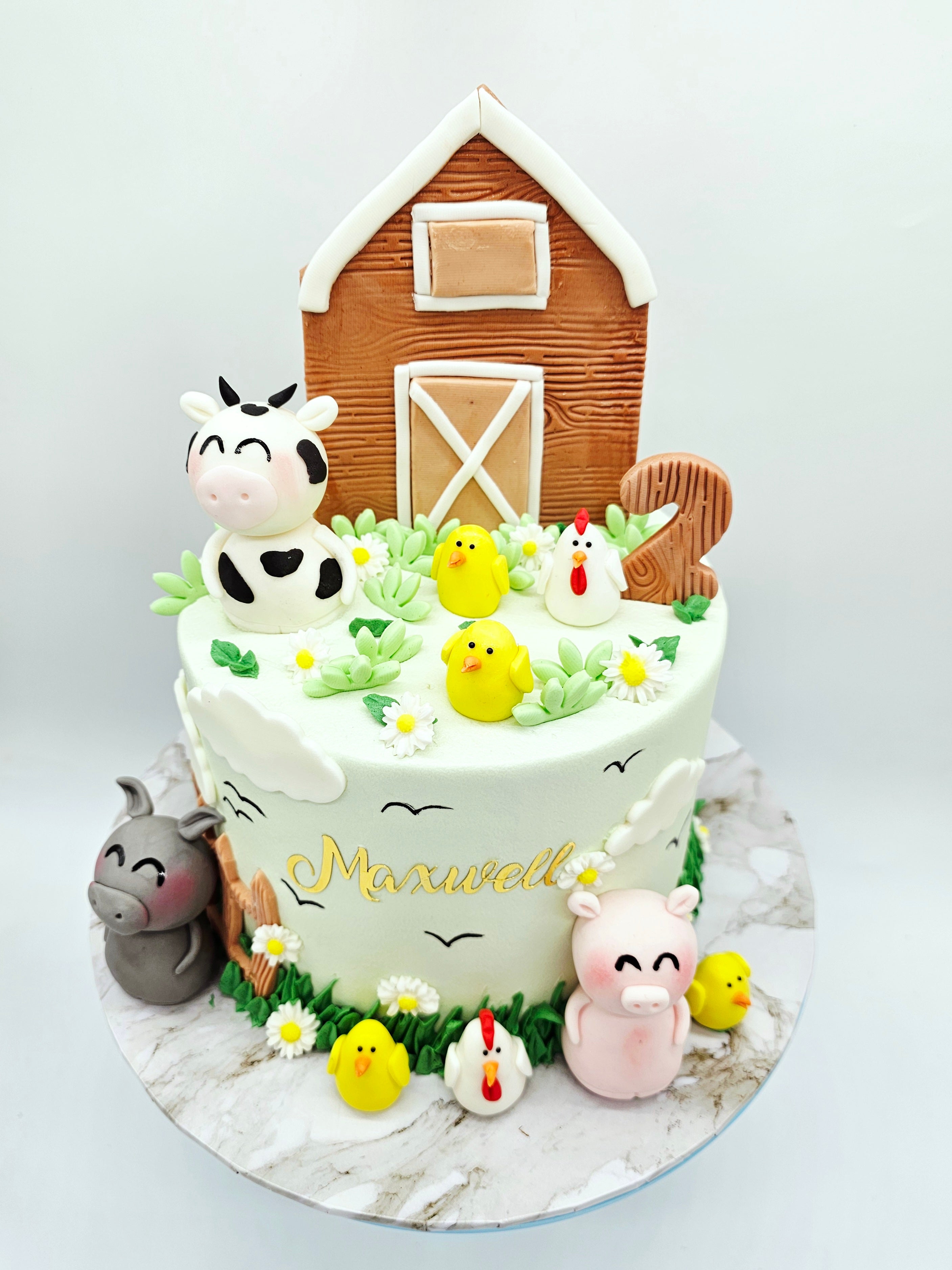 Eggless Farm Animal Birthday Cake - Cake Secret