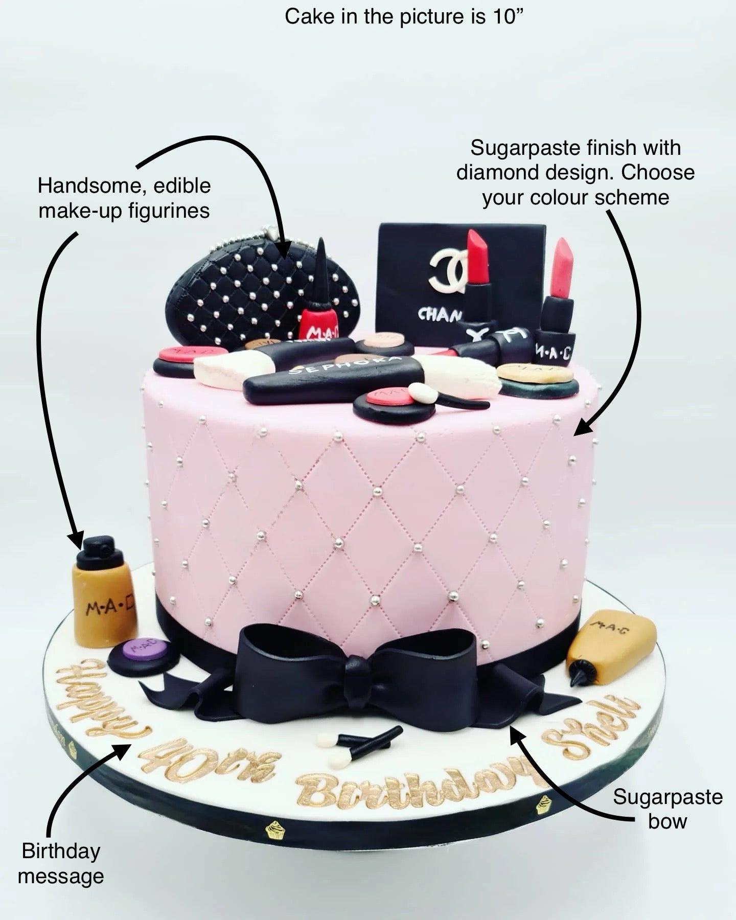 Glamorous Beauty Birthday Cake