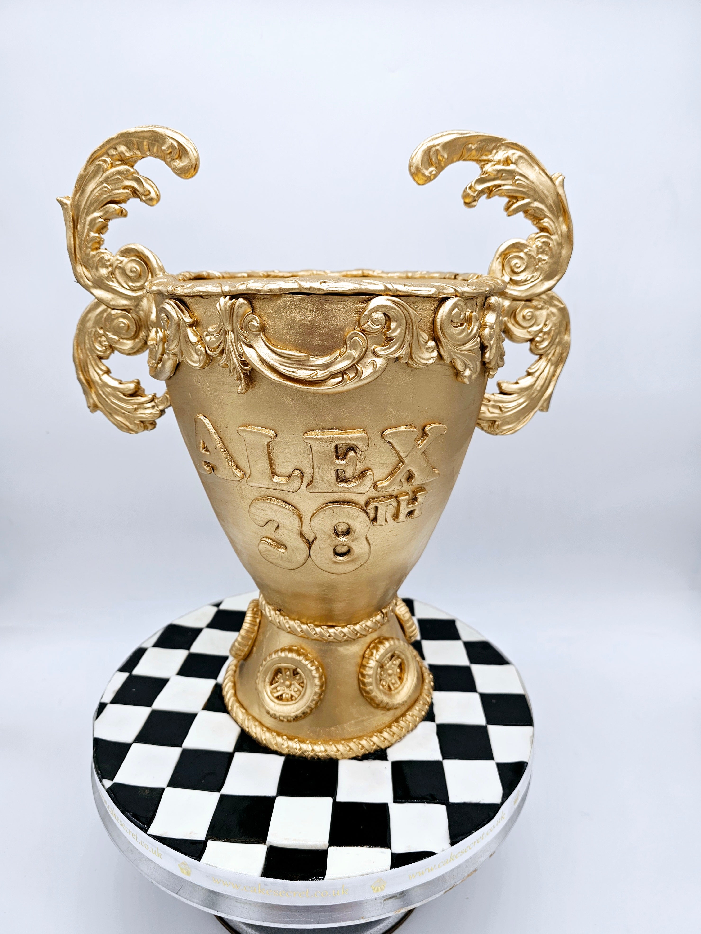 Golden Trophy Celebration Cake - Cake Secret