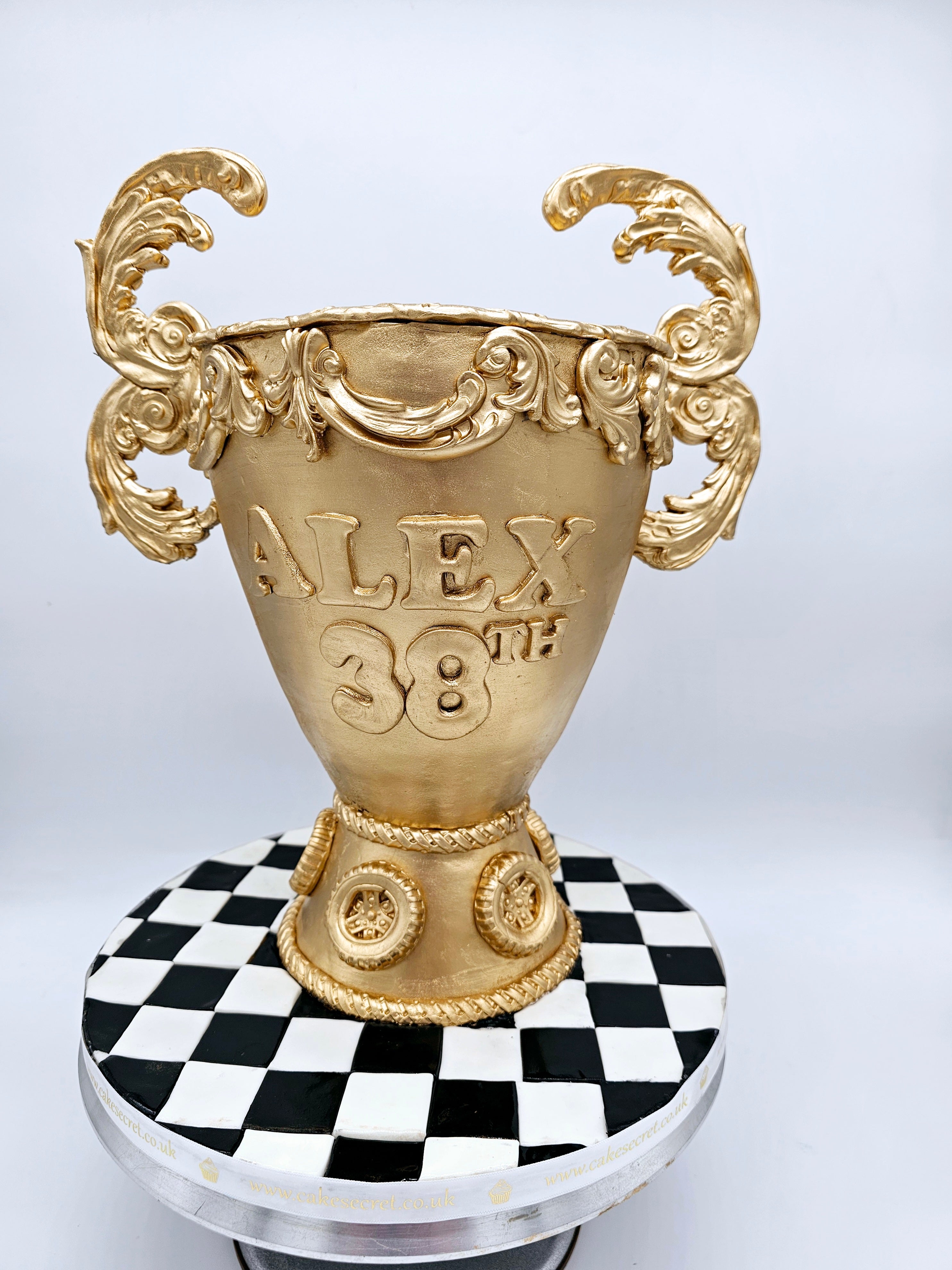 Golden Trophy Celebration Cake - Cake Secret