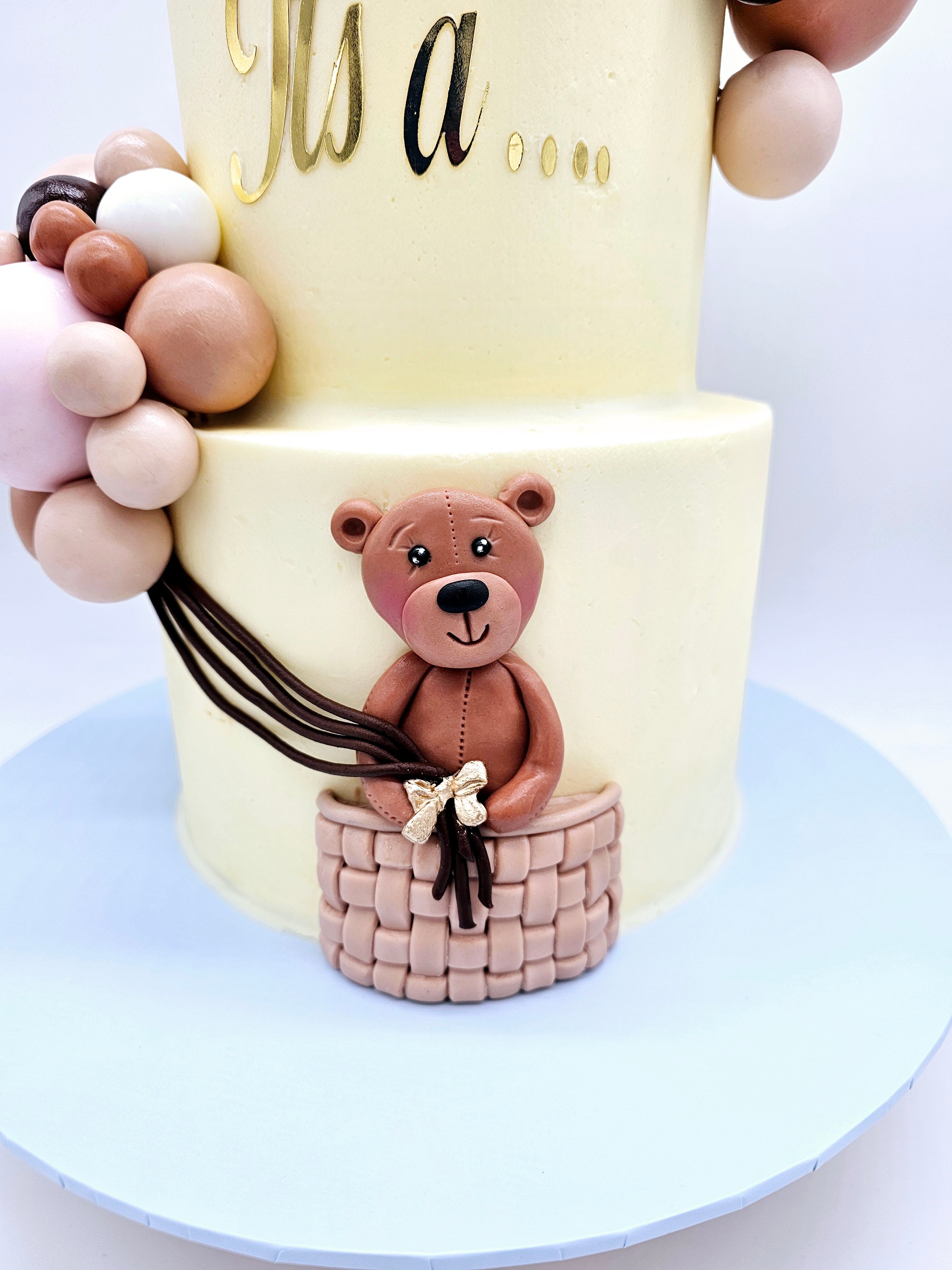 Teddy Bear Gender Reveal/ Baby Shower Cake - Cake Secret