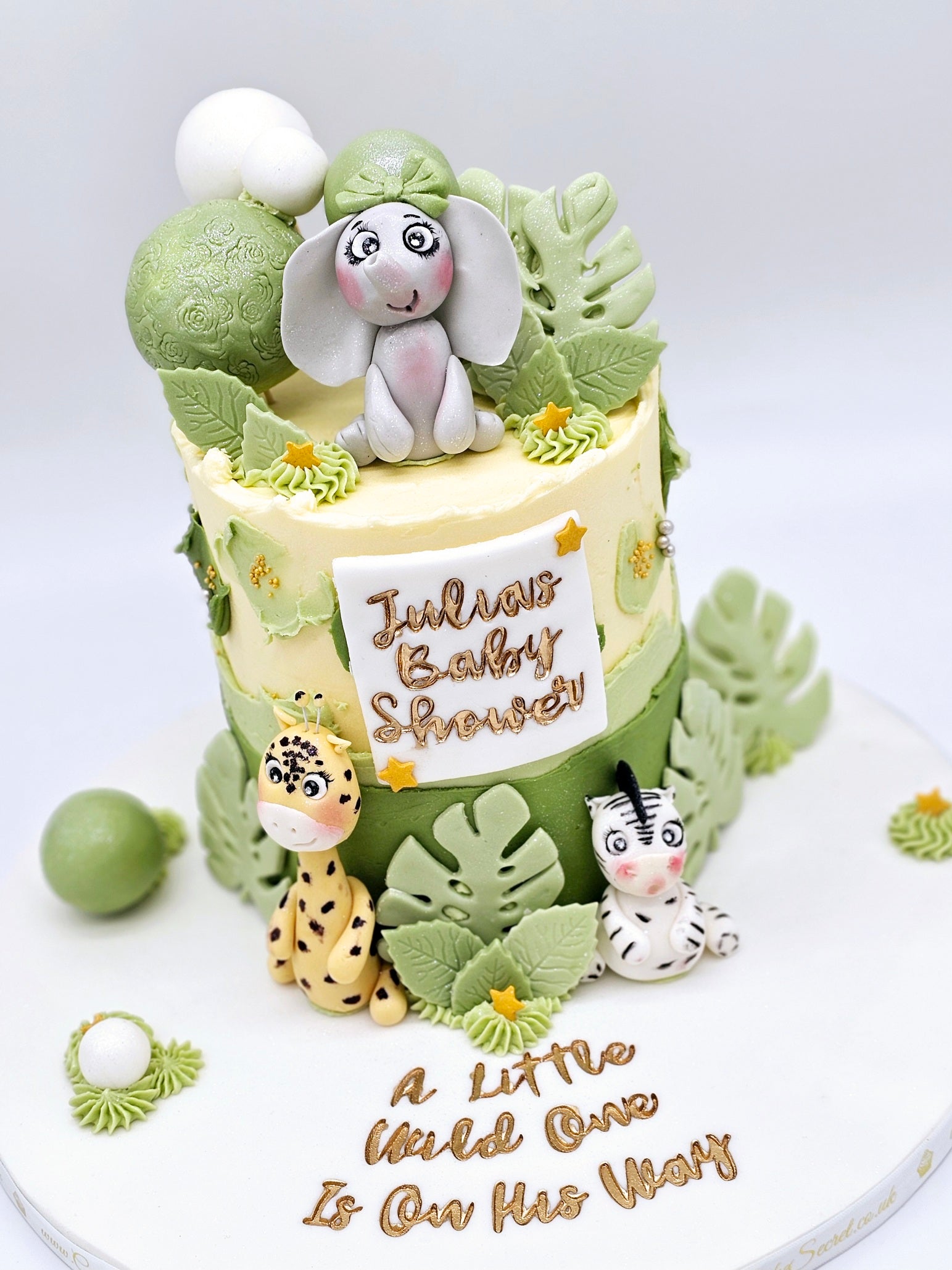 Safari Splendour Baby Shower Cake - Cake Secret
