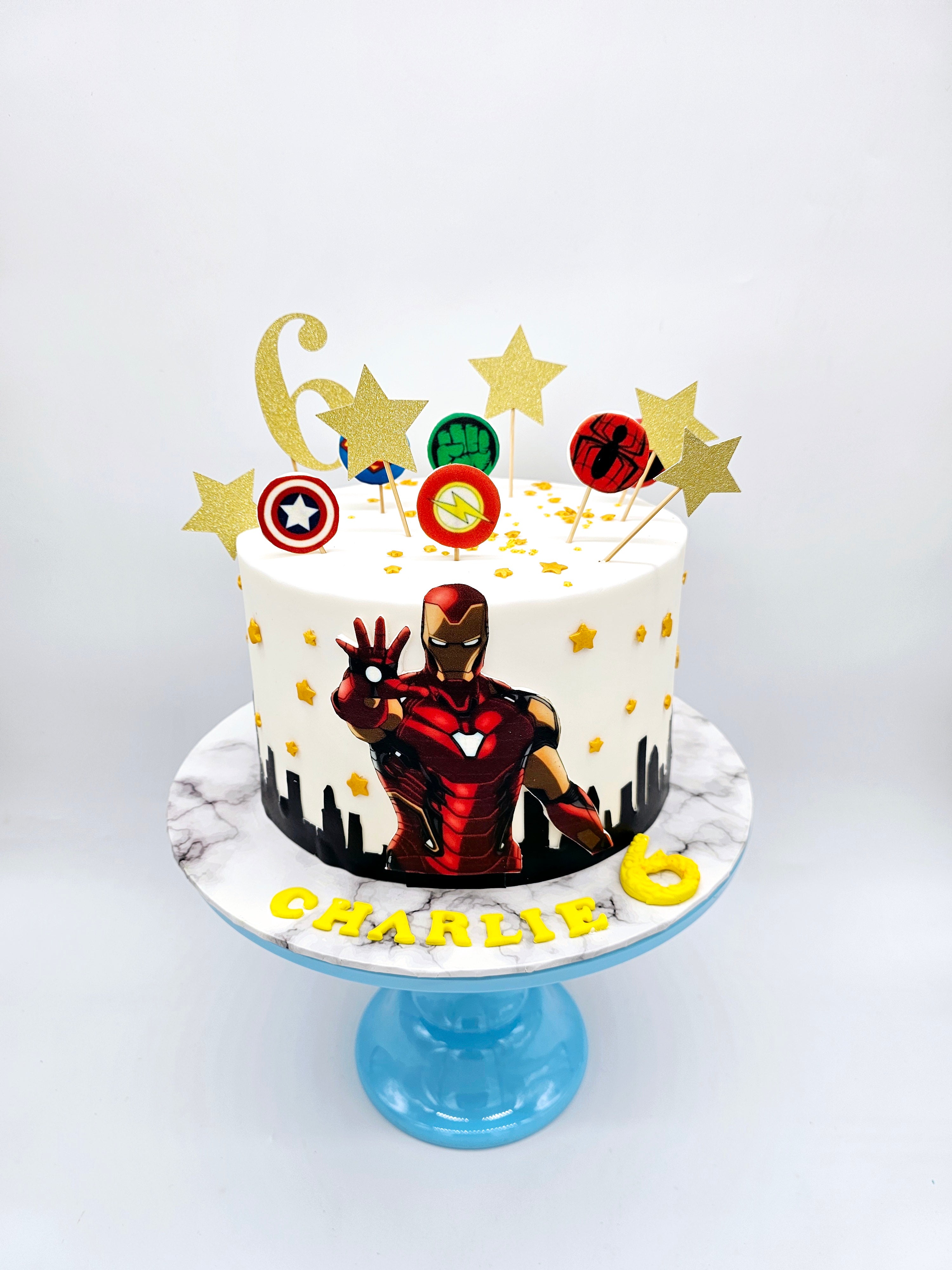 Eggless Iron Man Birthday Cake - Cake Secret