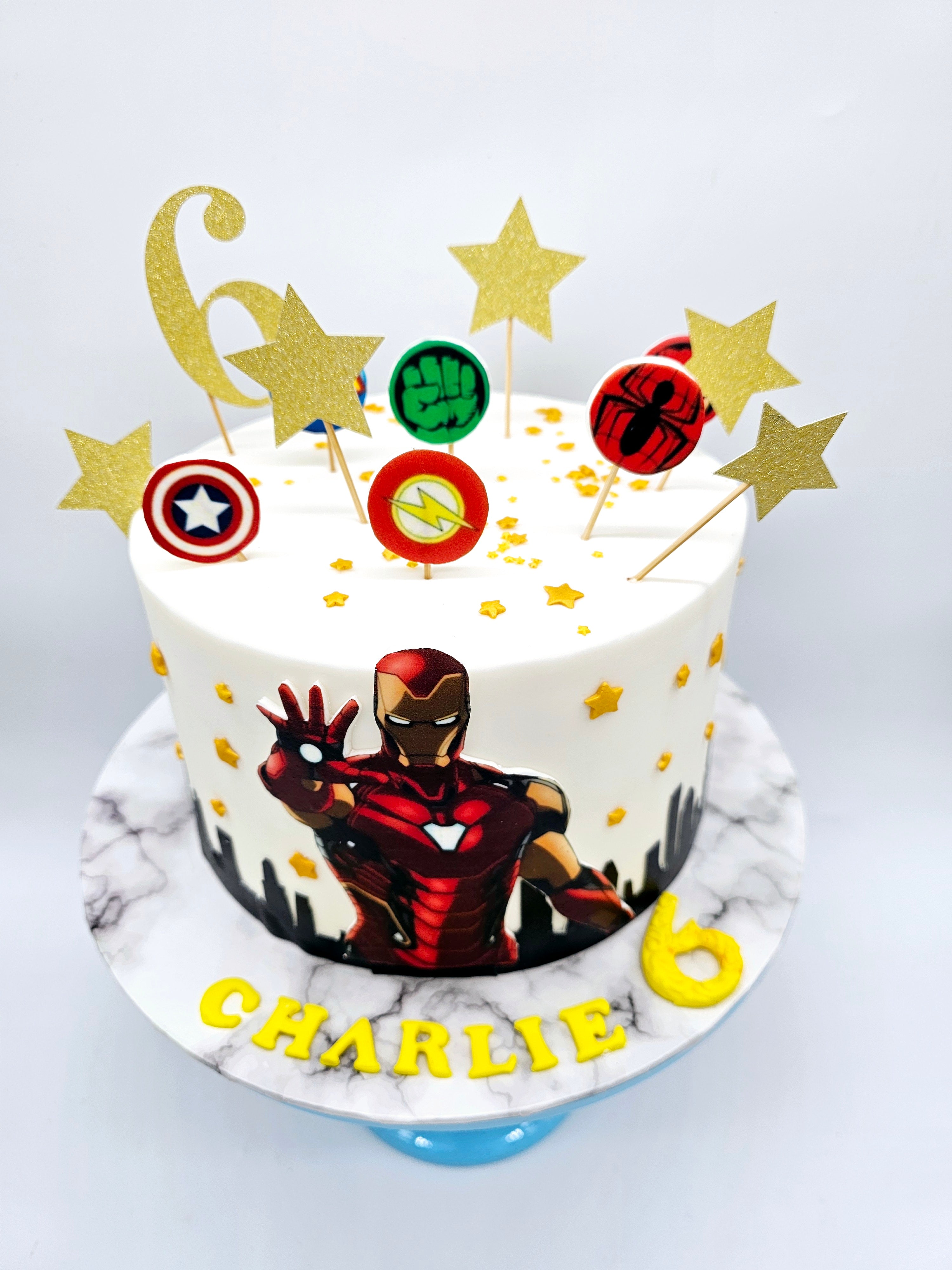Eggless Iron Man Birthday Cake - Cake Secret