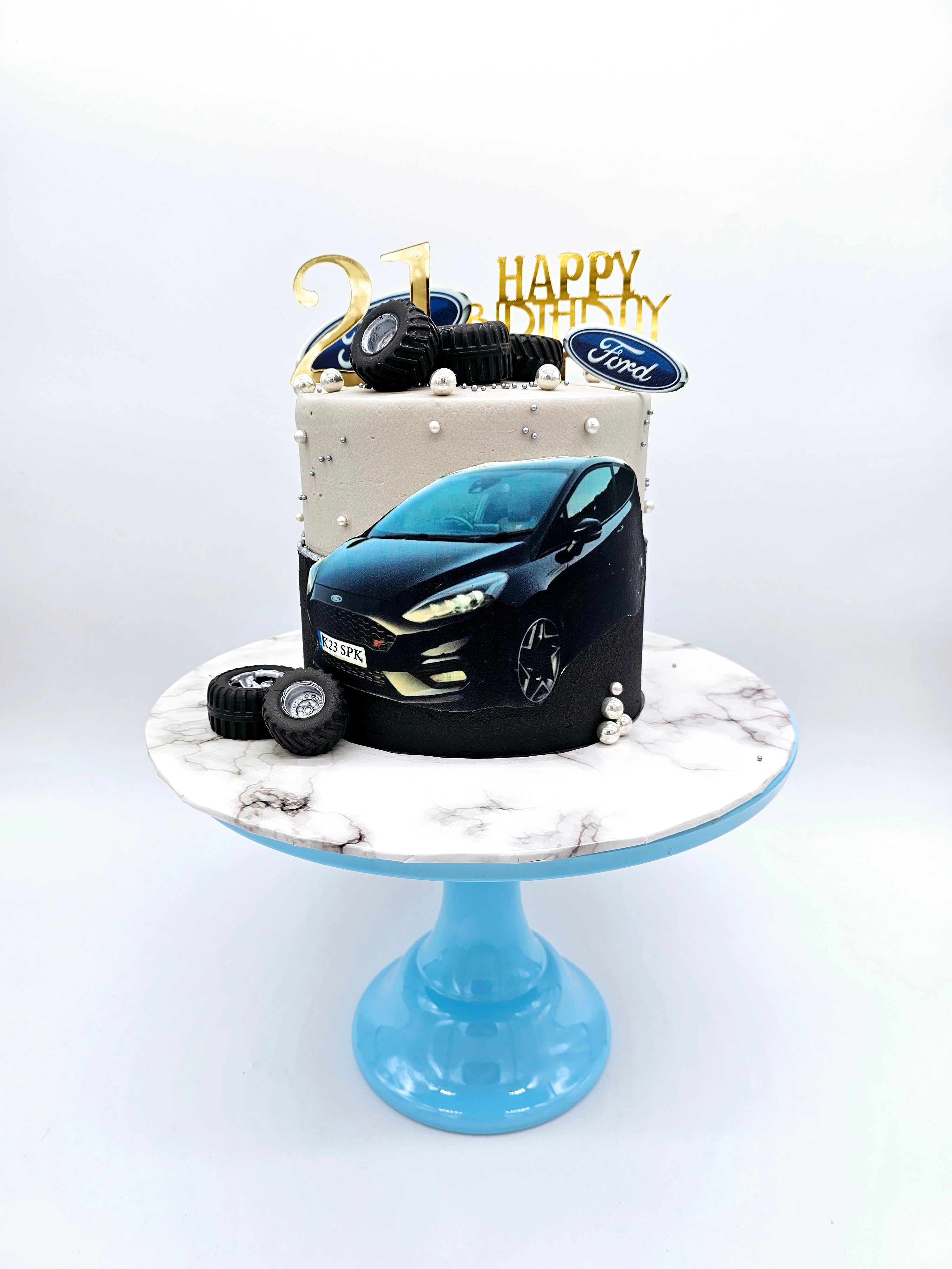 Vegan Custom Car-Themed Birthday Cake - Cake Secret