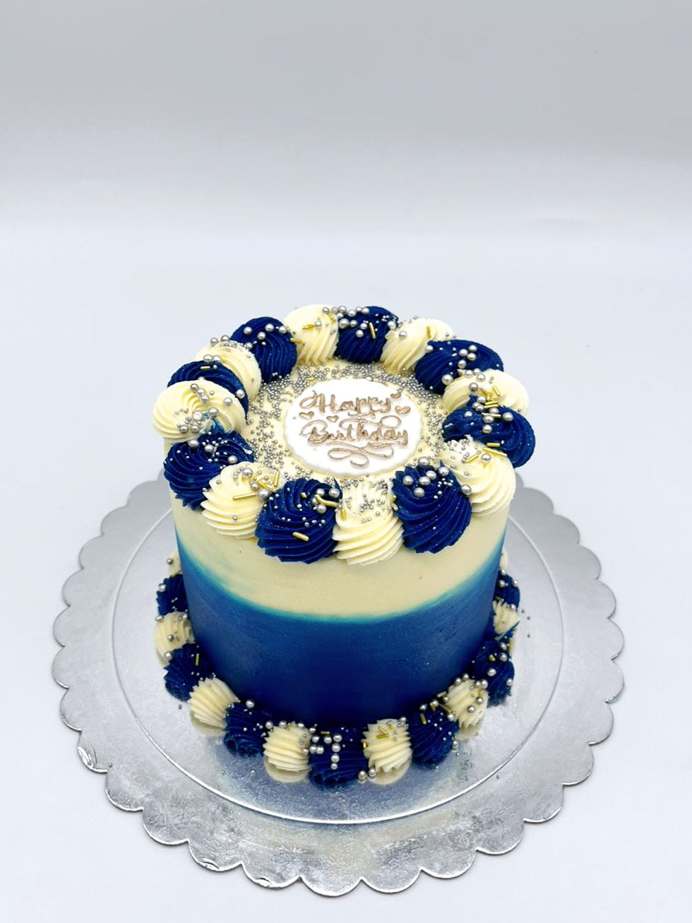 Vegan Ombre Elegance Birthday Cake - Main Image