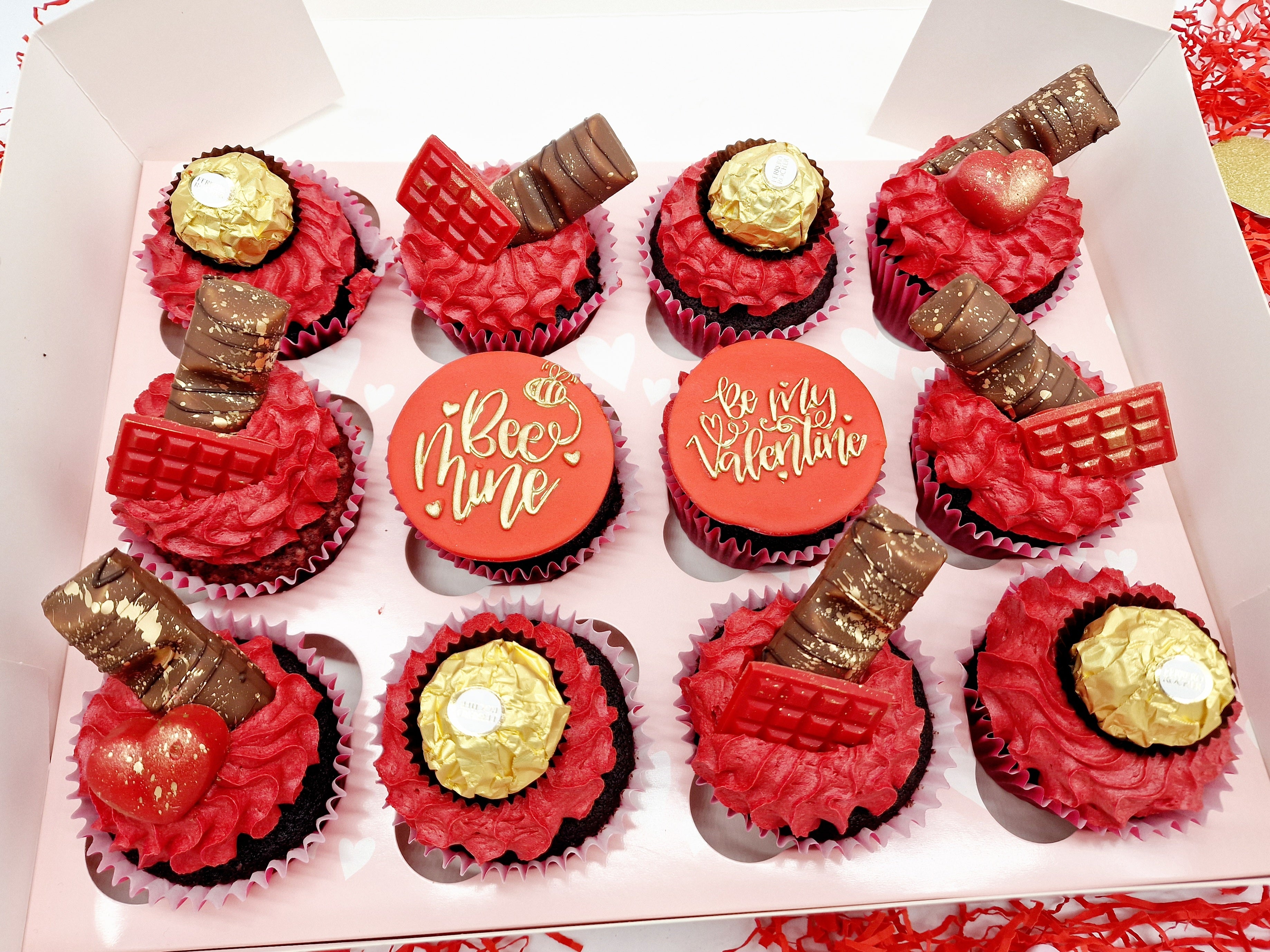 Deluxe Valentine’s Chocolate Cupcake Box - Cake Secret