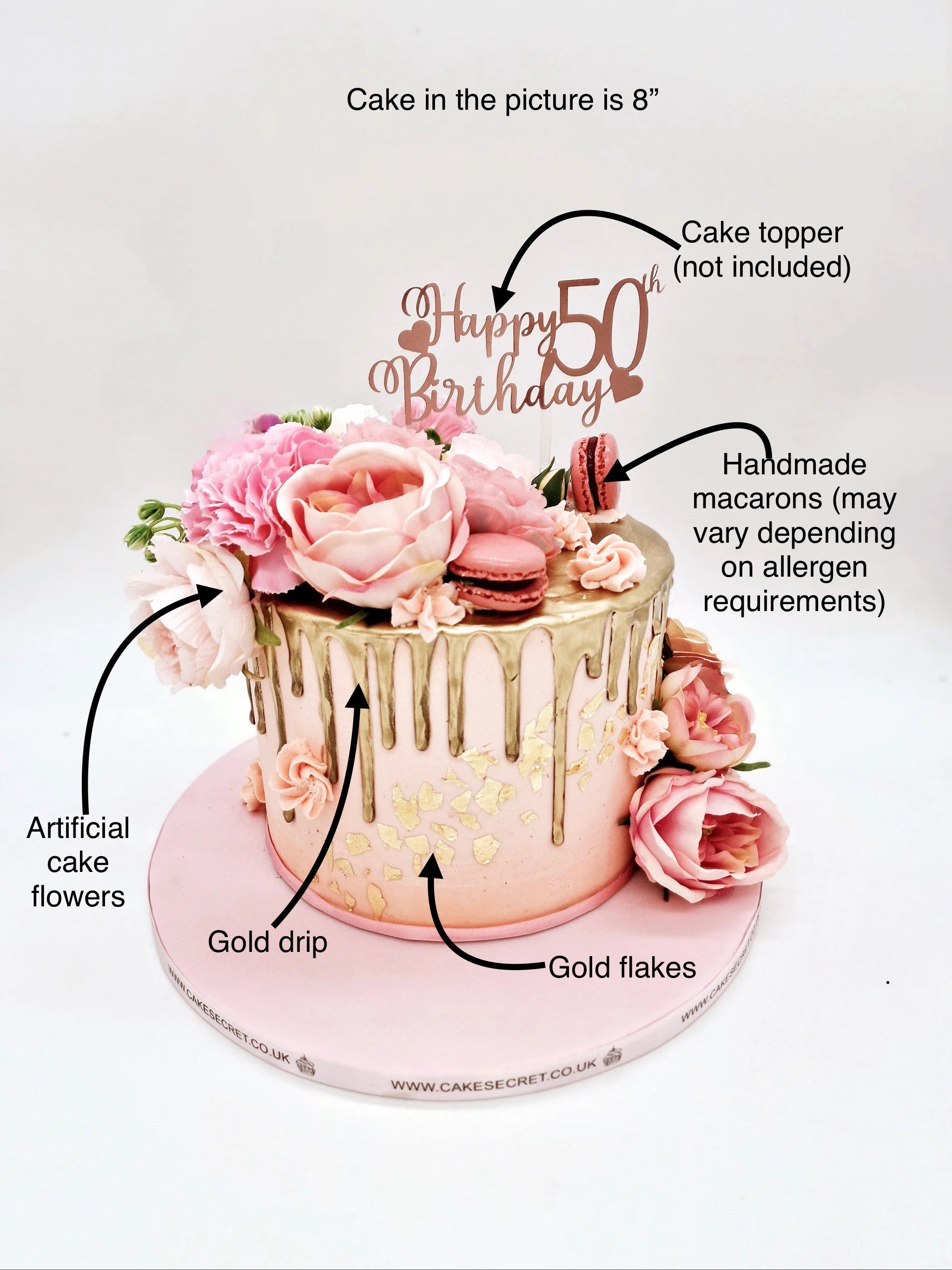 Gold drip Birthday Cake - Cake Secret