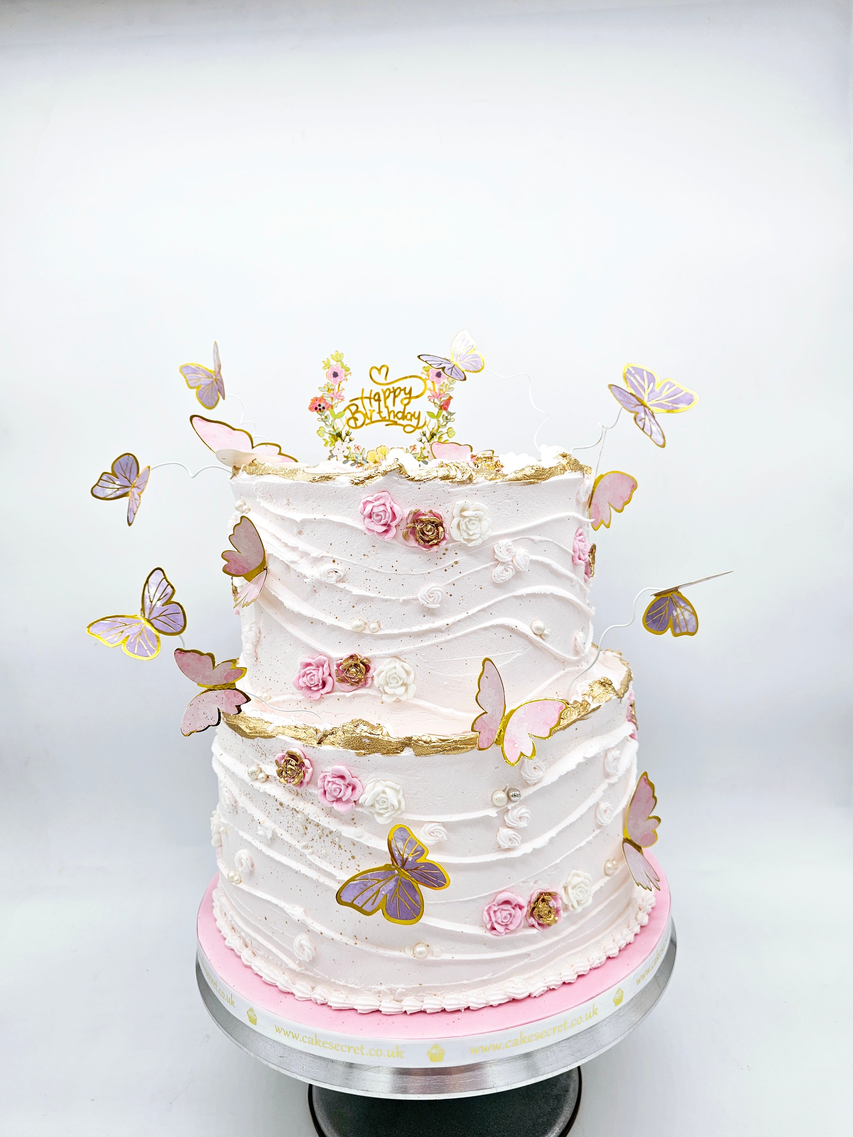 Vegan Enchanted Butterfly Bliss Birthday Cake - Cake Secret