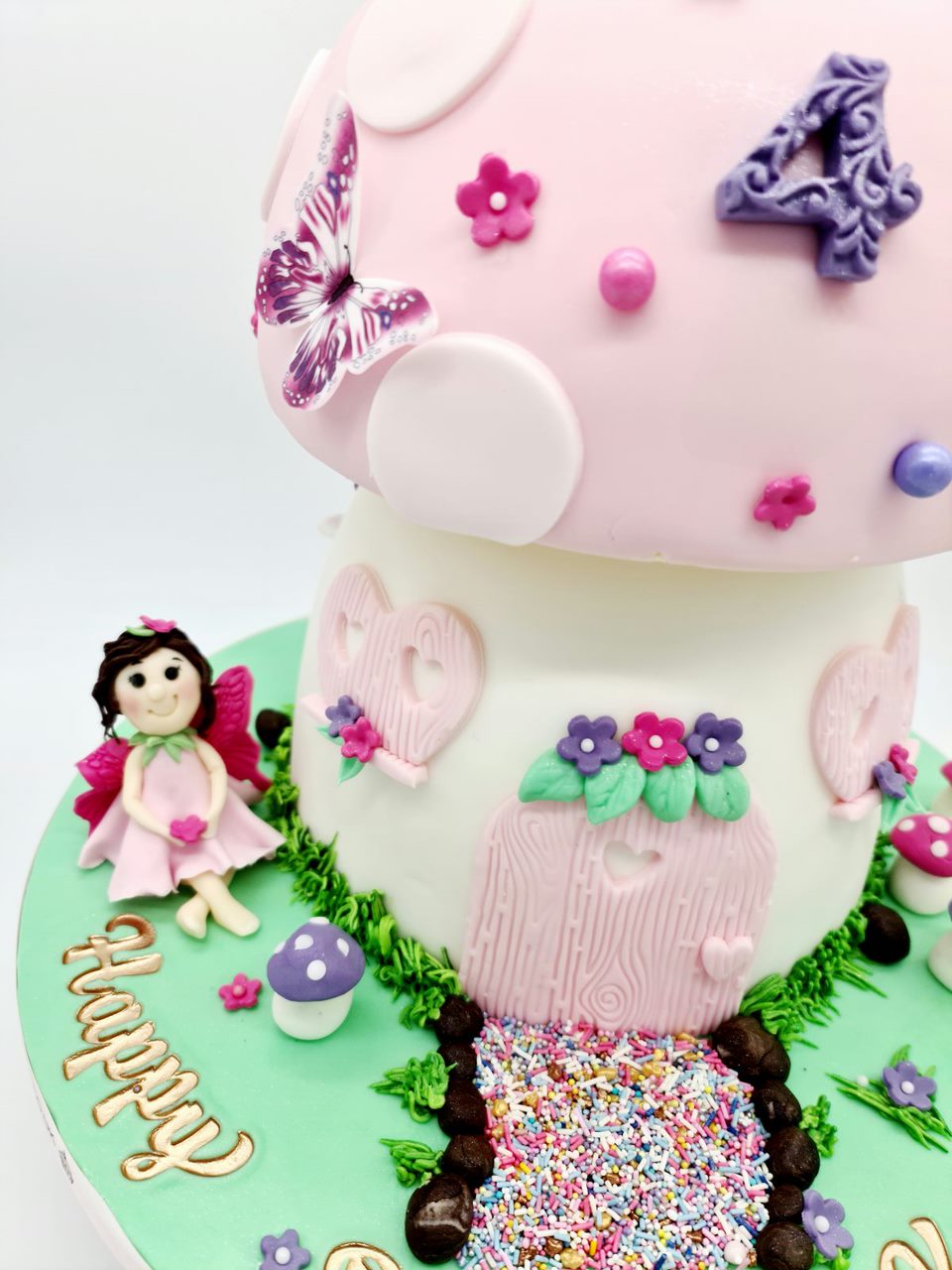 Enchanted Toadstool Delight 3D Handcrafted Toadstool Cake - Cake Secret