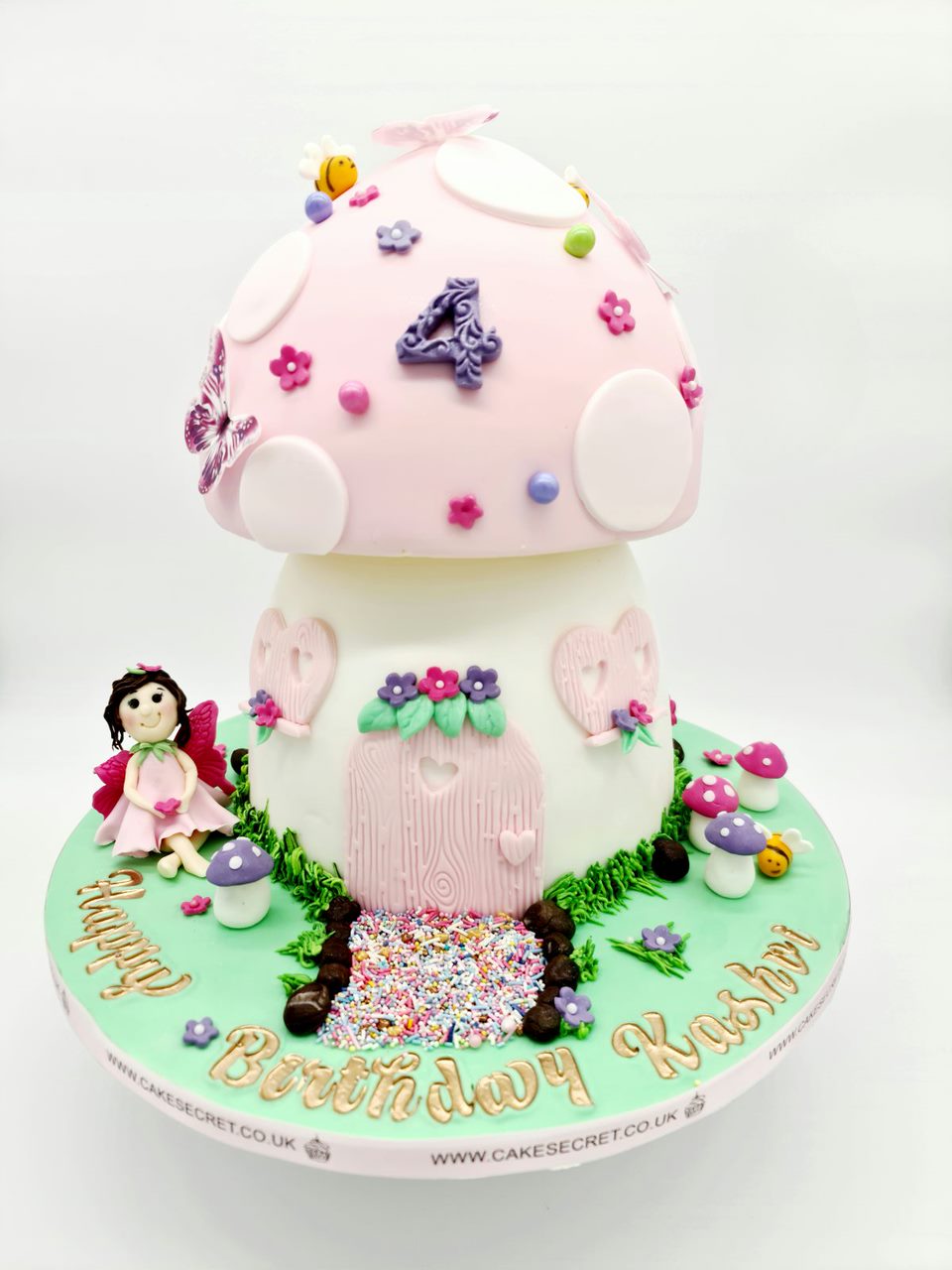 Enchanted Toadstool Delight 3D Handcrafted Toadstool Cake - Cake Secret