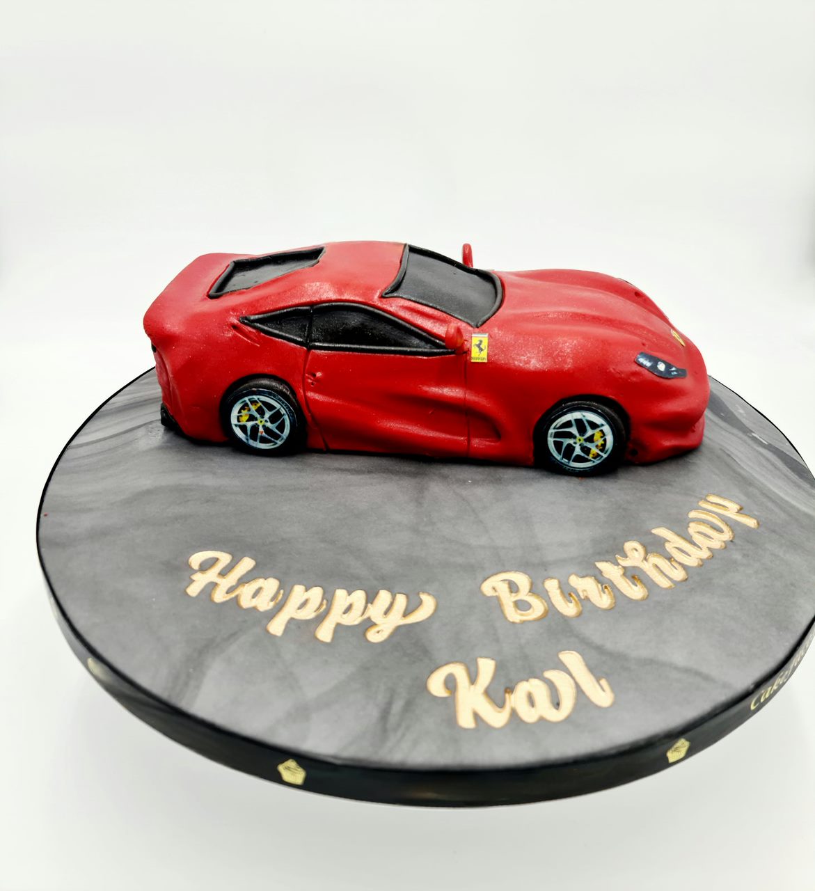 Edible Masterpiece 3D Handcrafted Ferrari Car Cake - Cake Secret