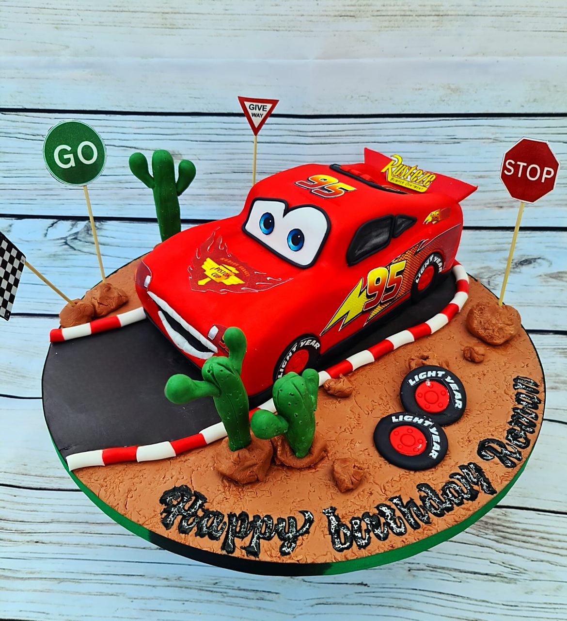 SpeedyDelights Lightning McQueen 3D Cake - Cake Secret