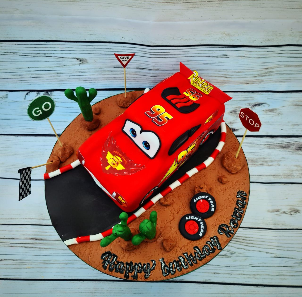 SpeedyDelights Lightning McQueen 3D Cake - Cake Secret