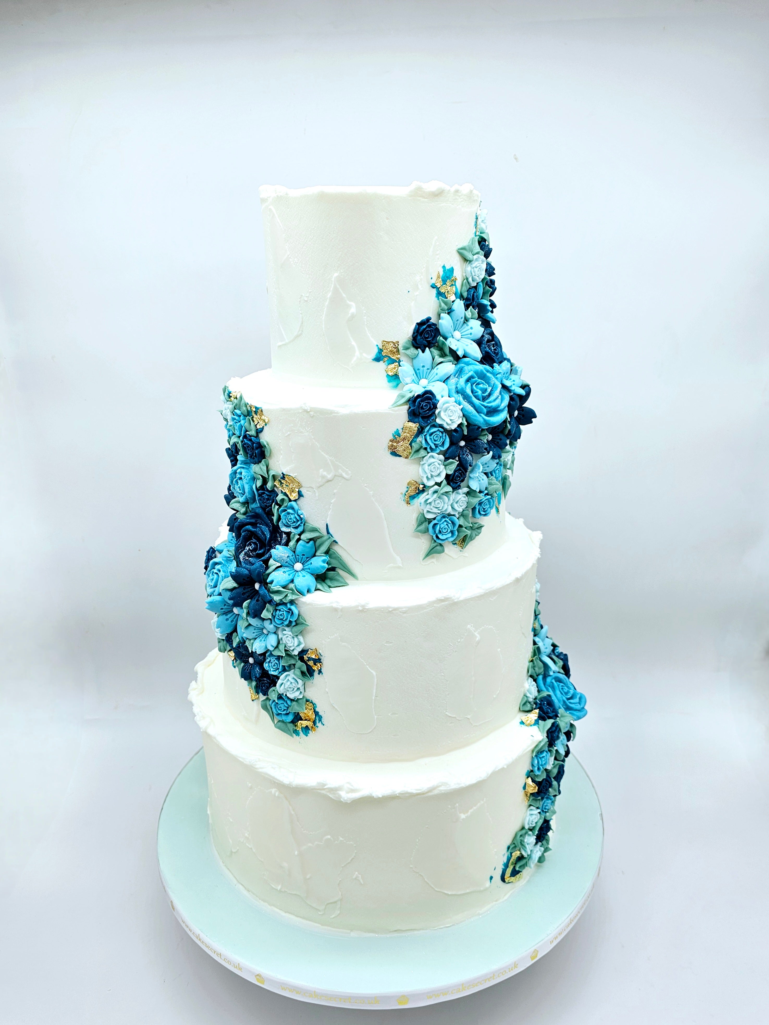 Exquisite Floral Elegance Wedding Cake - Cake Secret