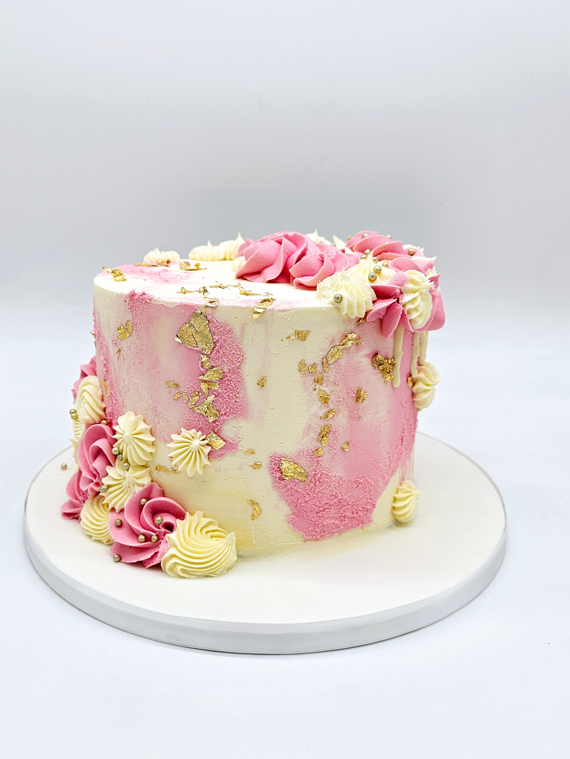 Eggless Buttercream Swirls Birthday Cake - Cake Secret