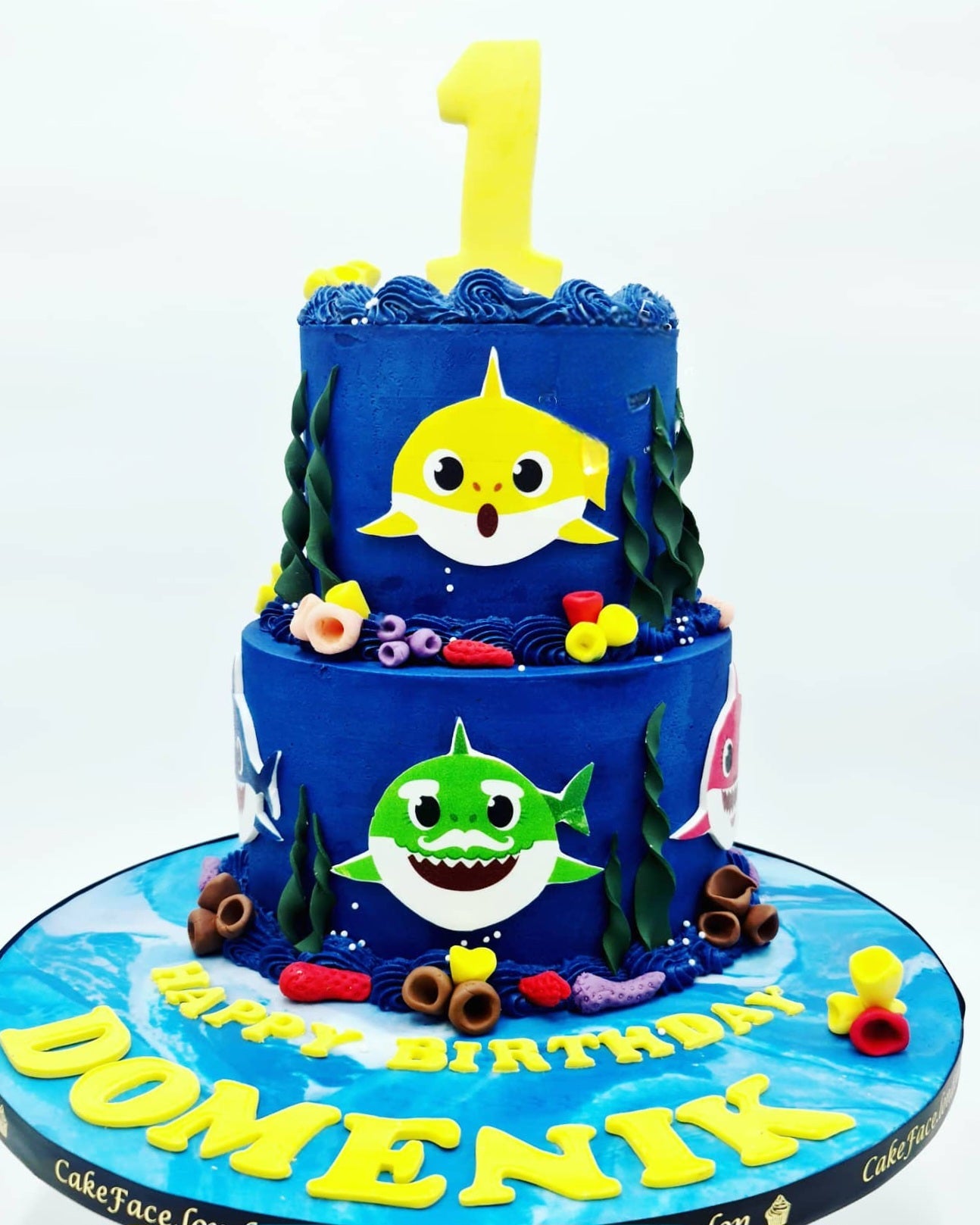 Gluten-Free Baby Shark Fin-tastic Birthday Cake - Cake Secret