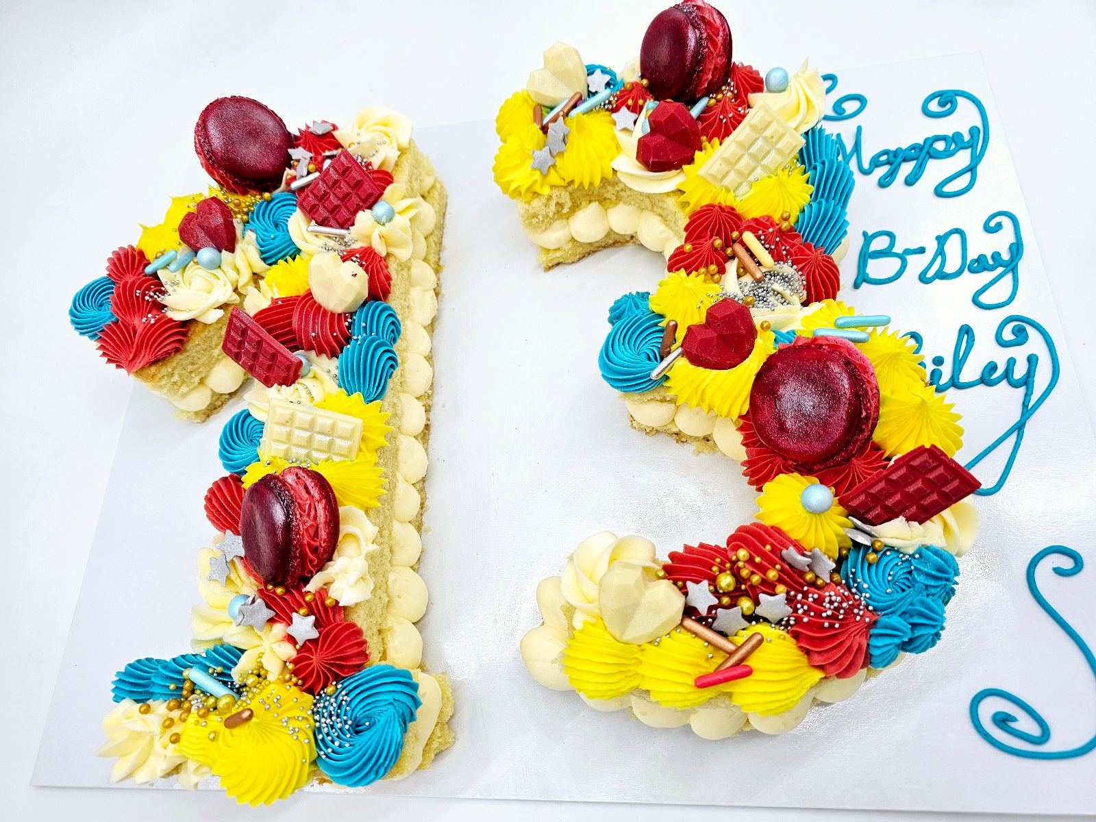 Vibrant Buttercream Number Cake - Cake Secret