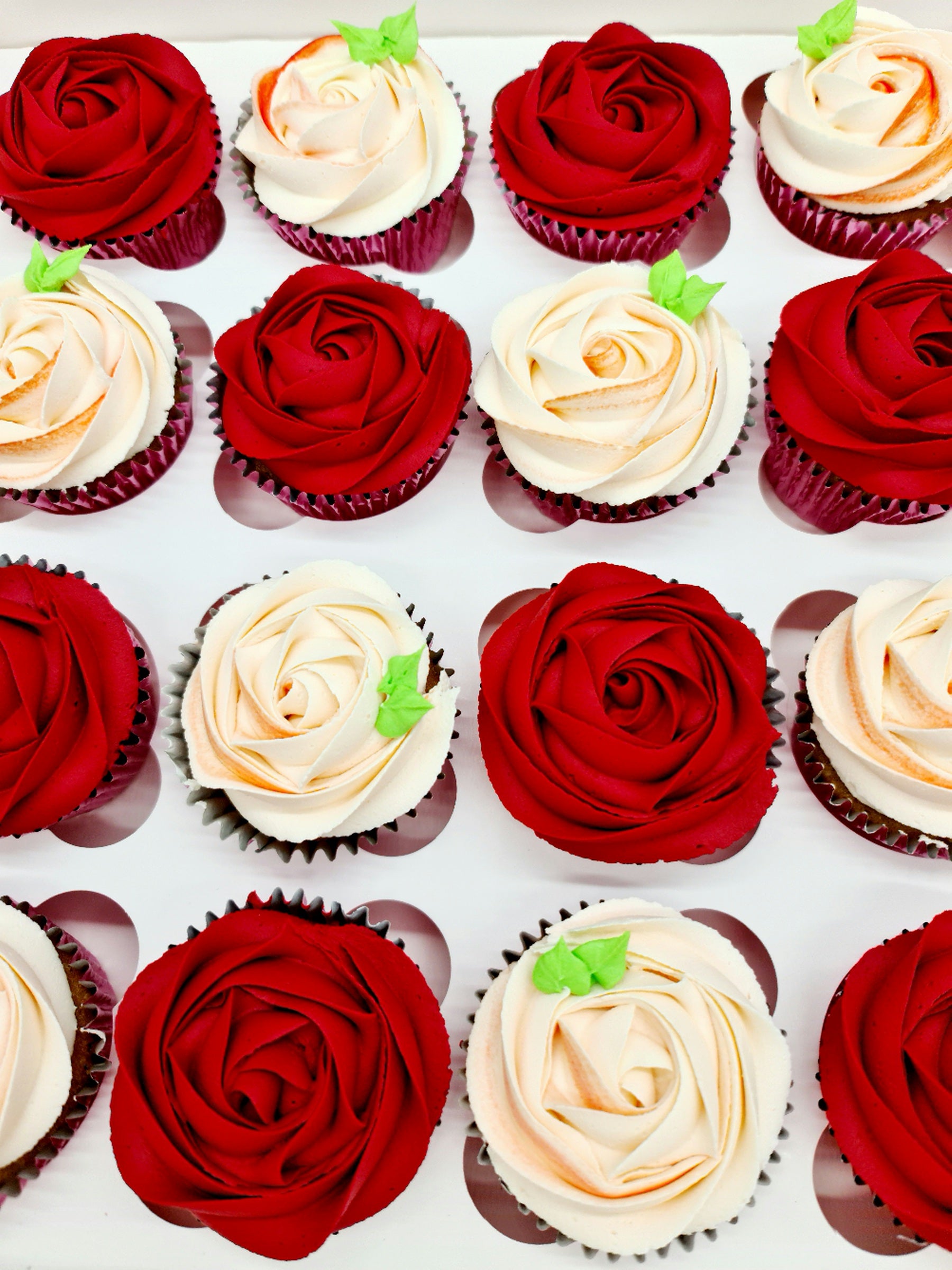 Cupcakes Adorned With Whimsical Buttercream Rosettes