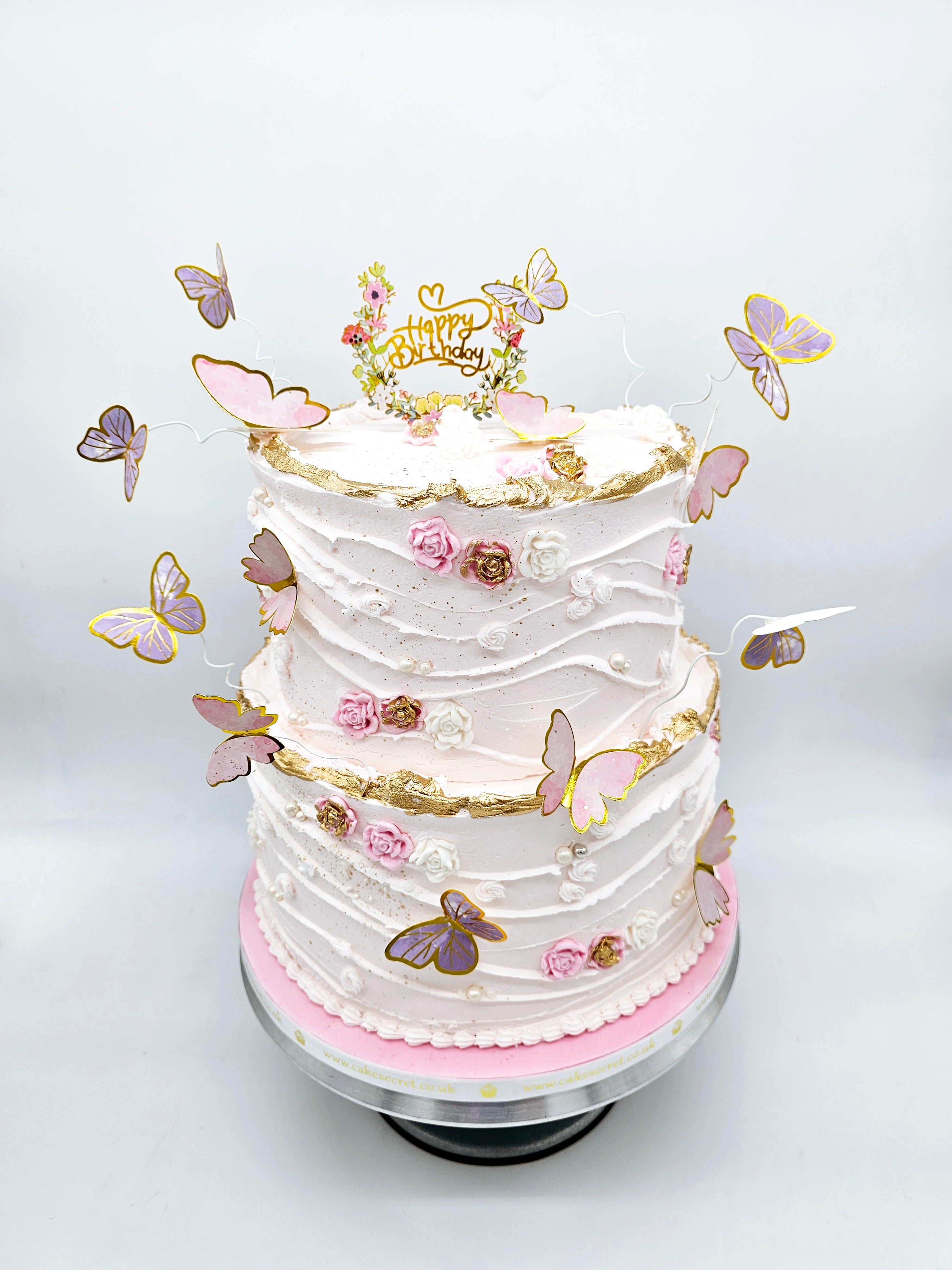 Vegan Enchanted Butterfly Bliss Birthday Cake