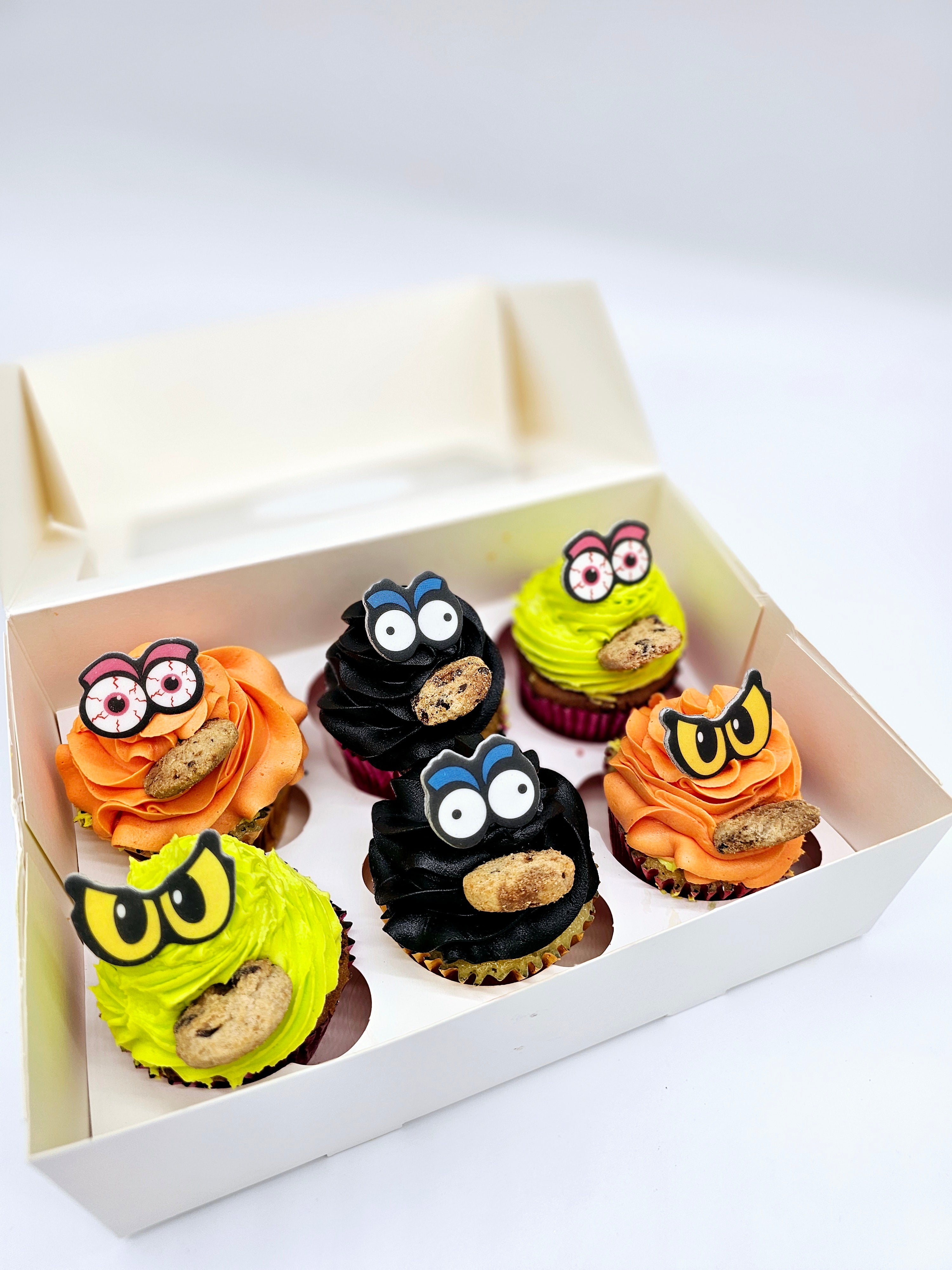 Monster Eyed Cookie Cupcake Box