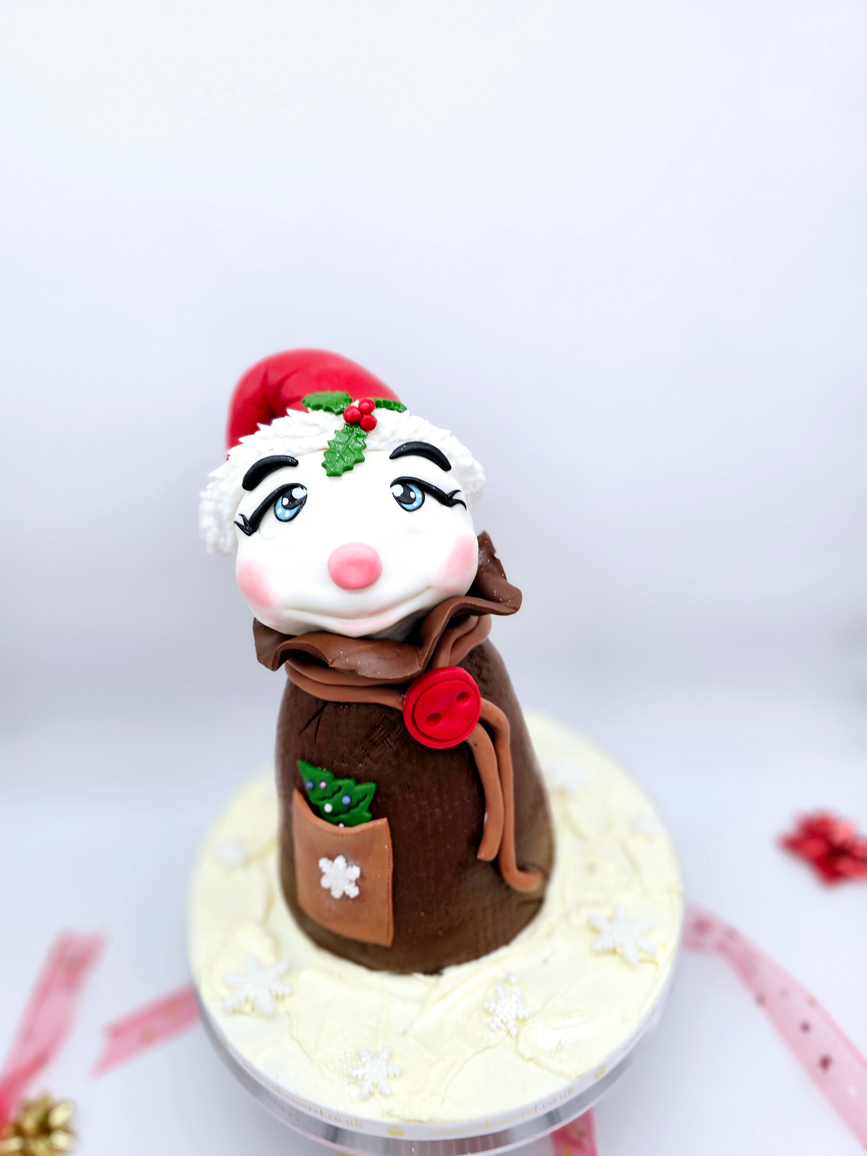 Adorable 3D Christmas Character Cake