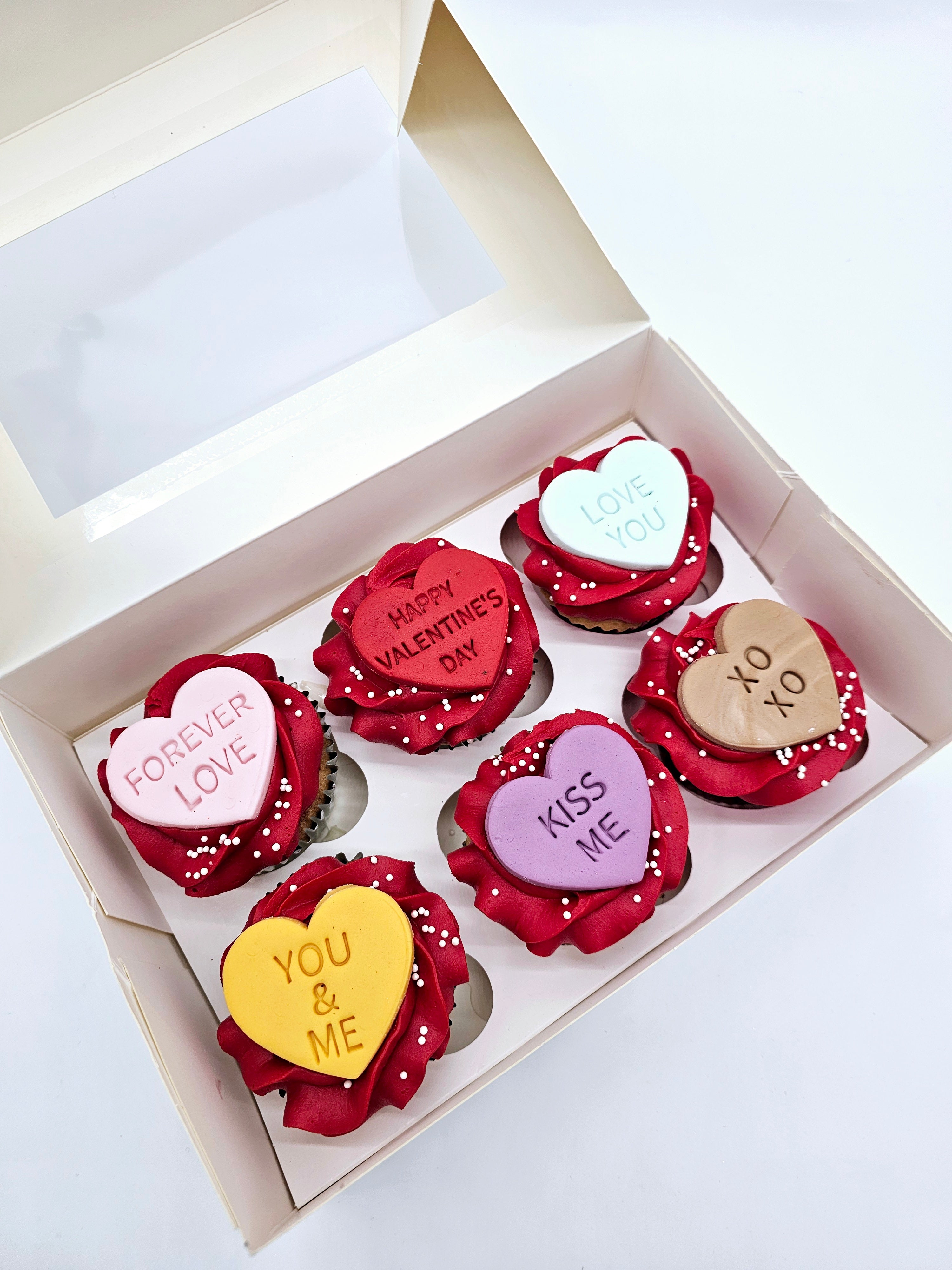 Valentine's Day Heart Cupcake Box