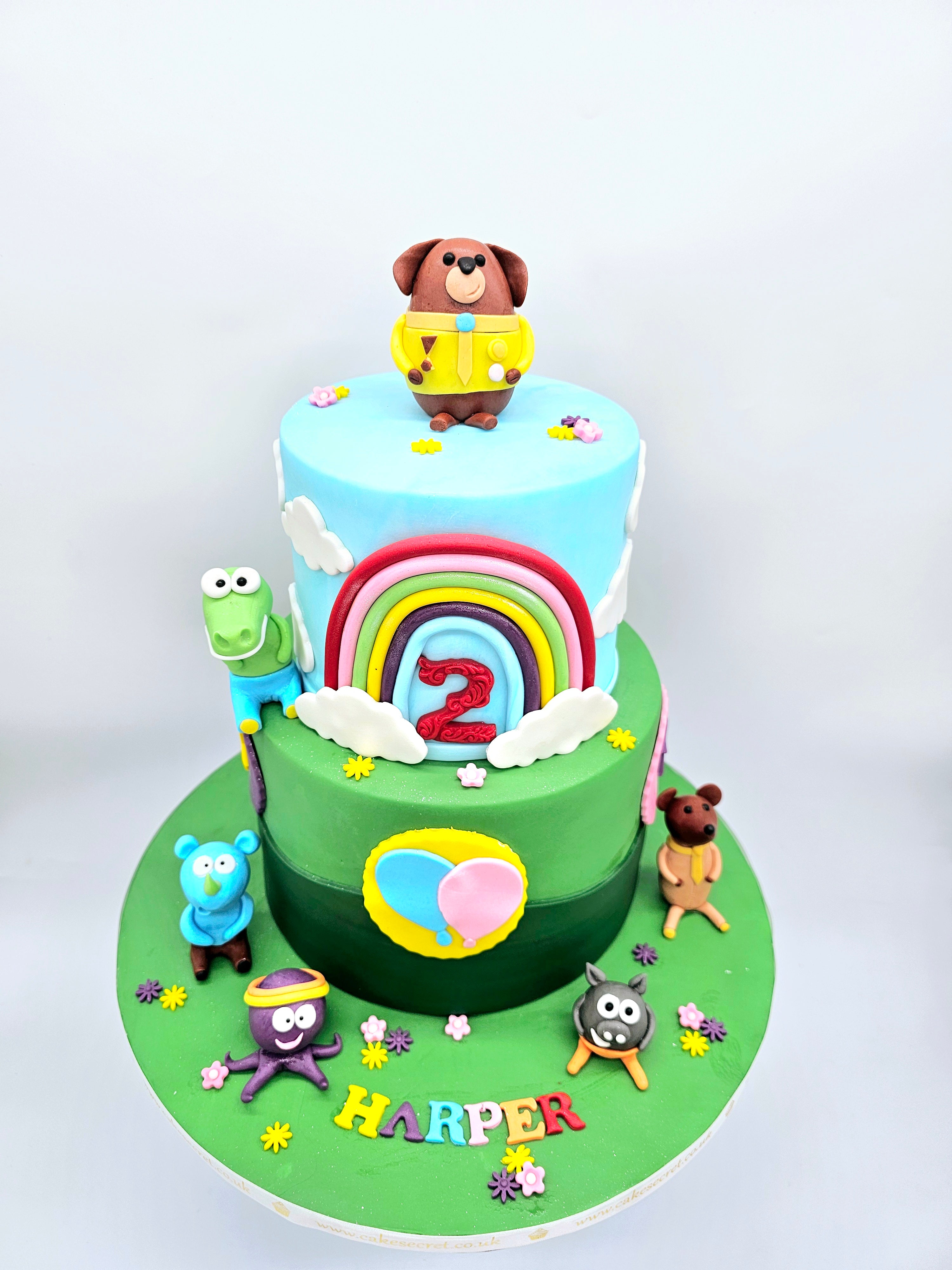 Hey Duggee Inspired Two-Tier Birthday Cake