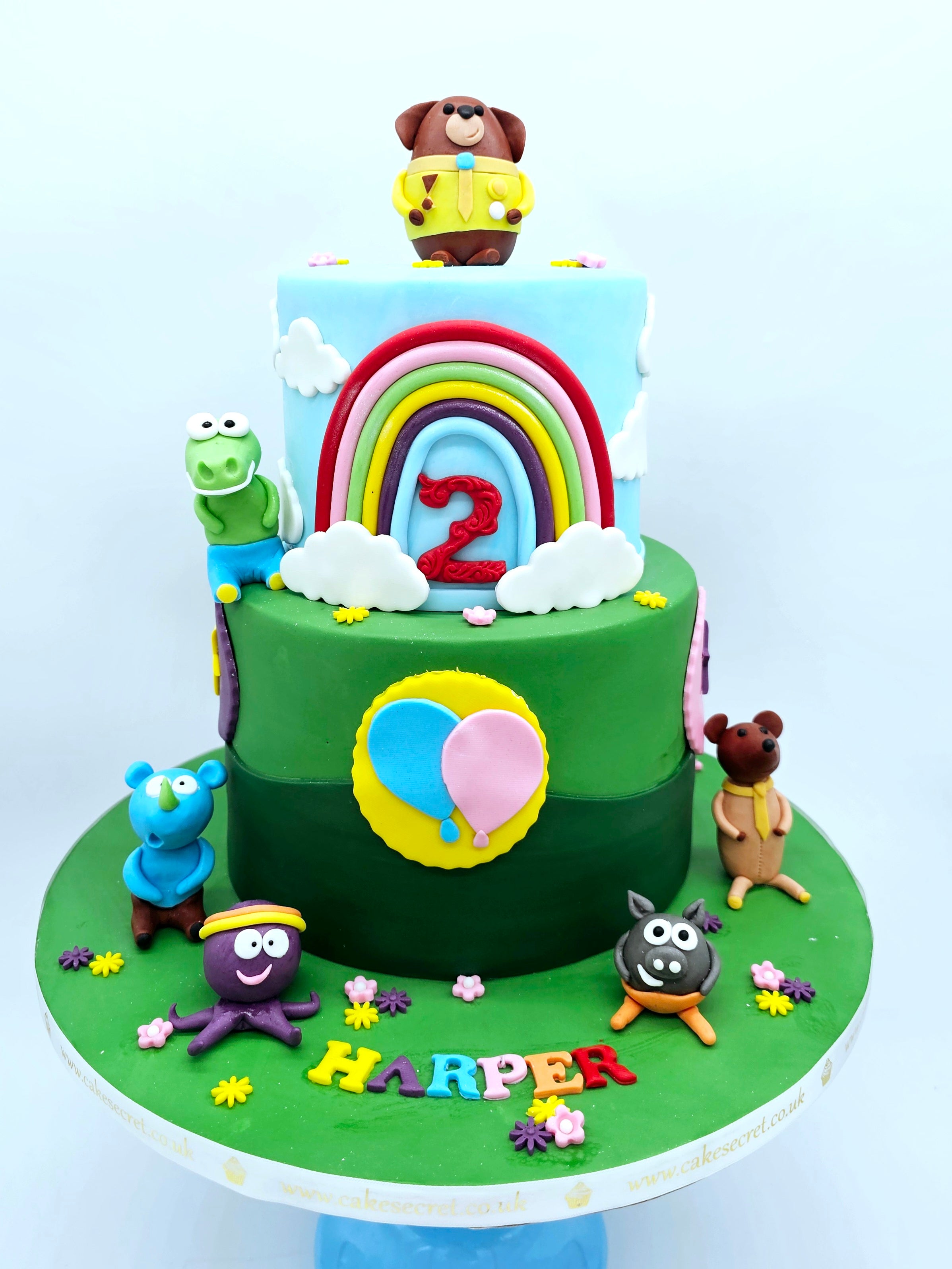 Hey Duggee Inspired Two-Tier Birthday Cake