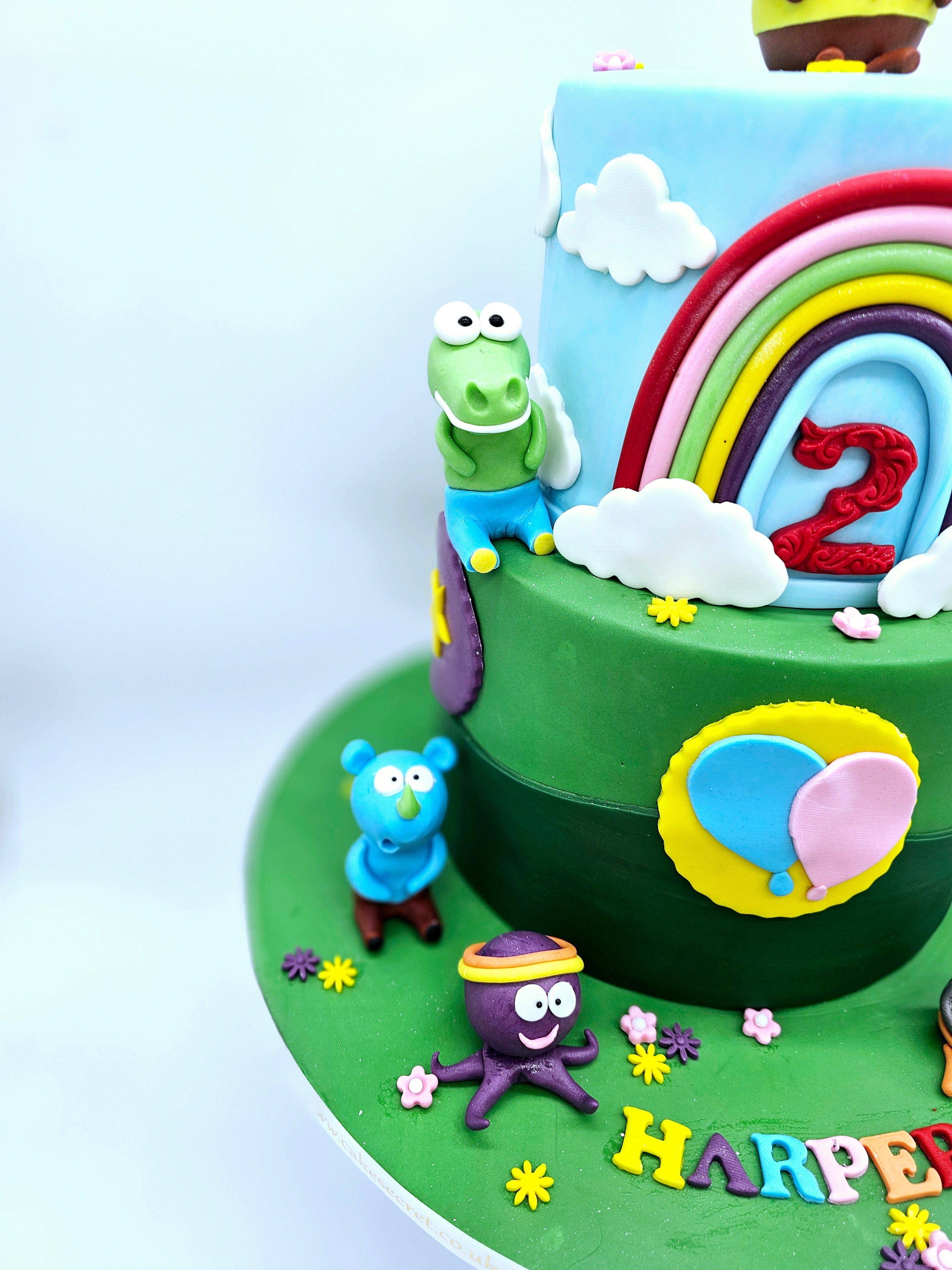 Hey Duggee Inspired Two-Tier Birthday Cake