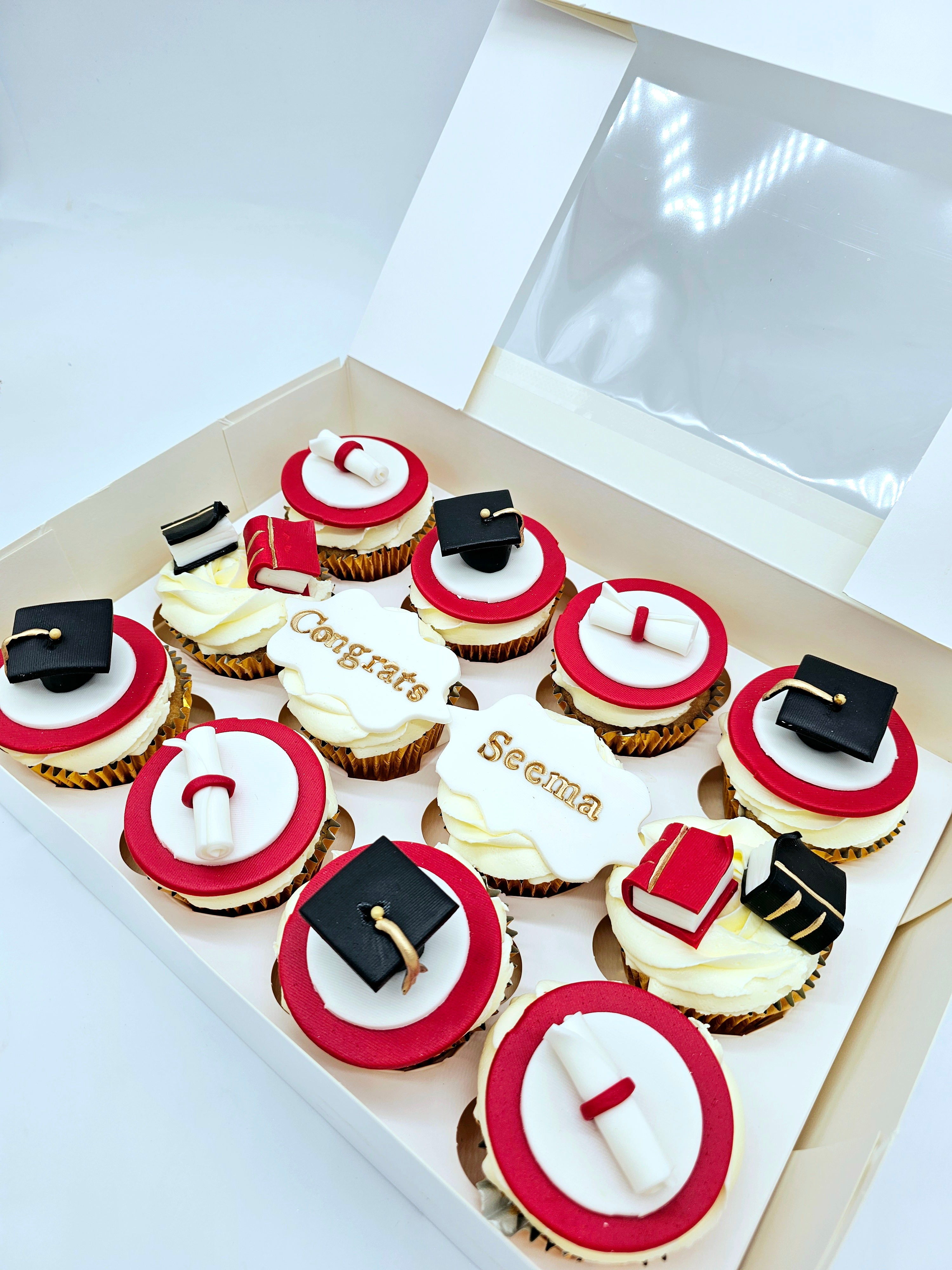 Gluten-Free Personalized Graduation Cupcakes