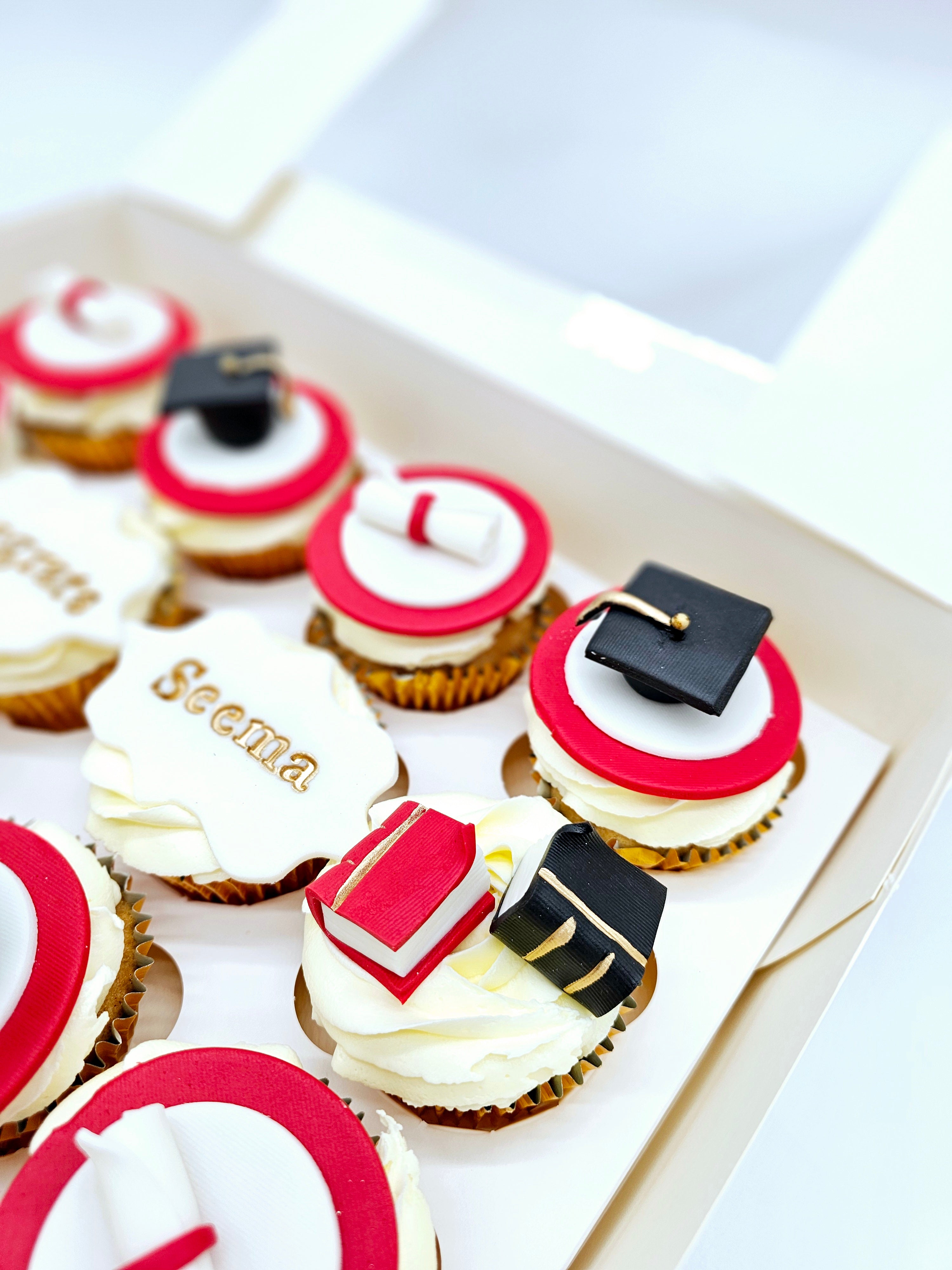Gluten-Free Personalized Graduation Cupcakes