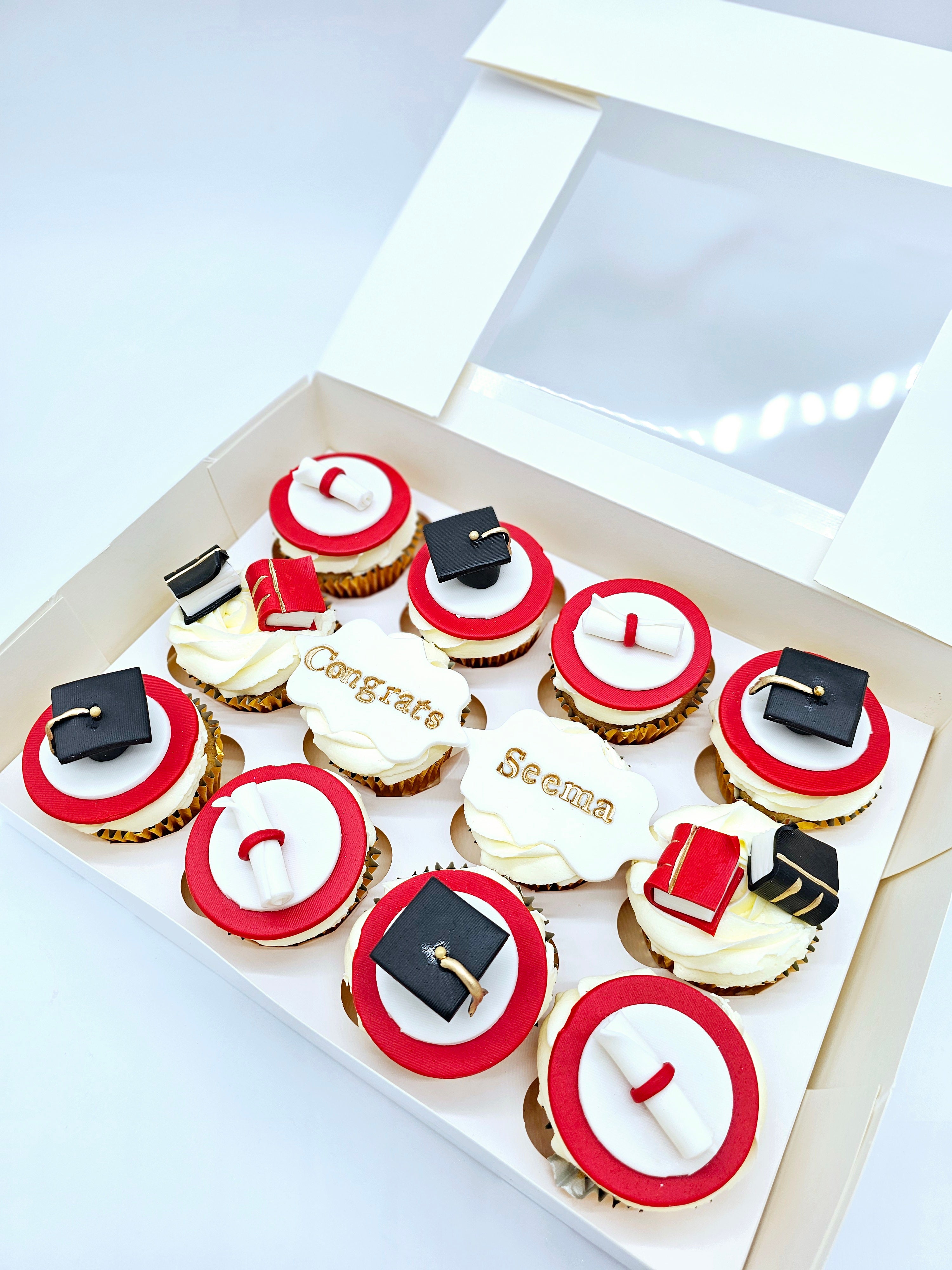 Gluten-Free Personalized Graduation Cupcakes