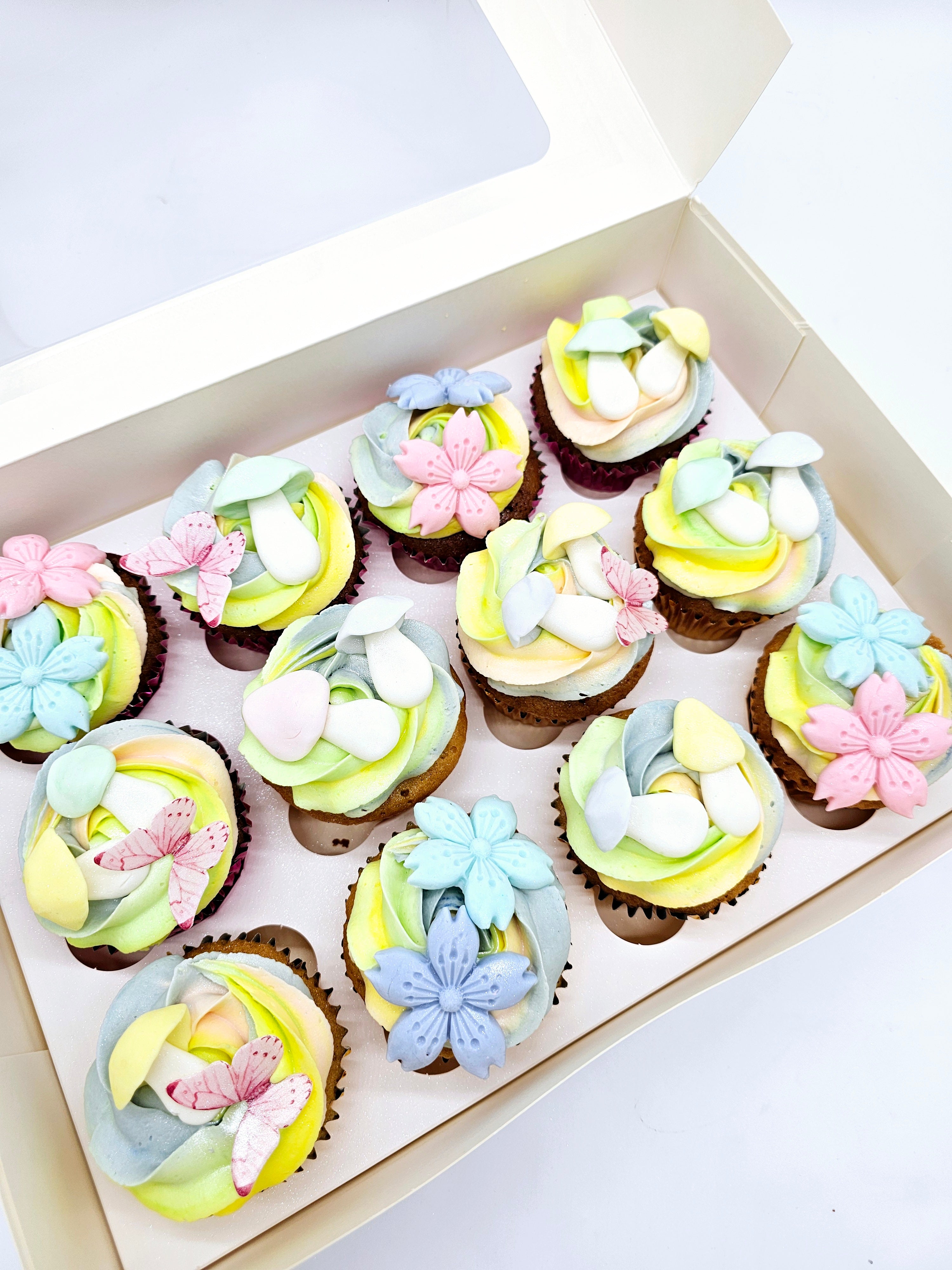 Enchanted Fairy Garden Pastel Cupcakes