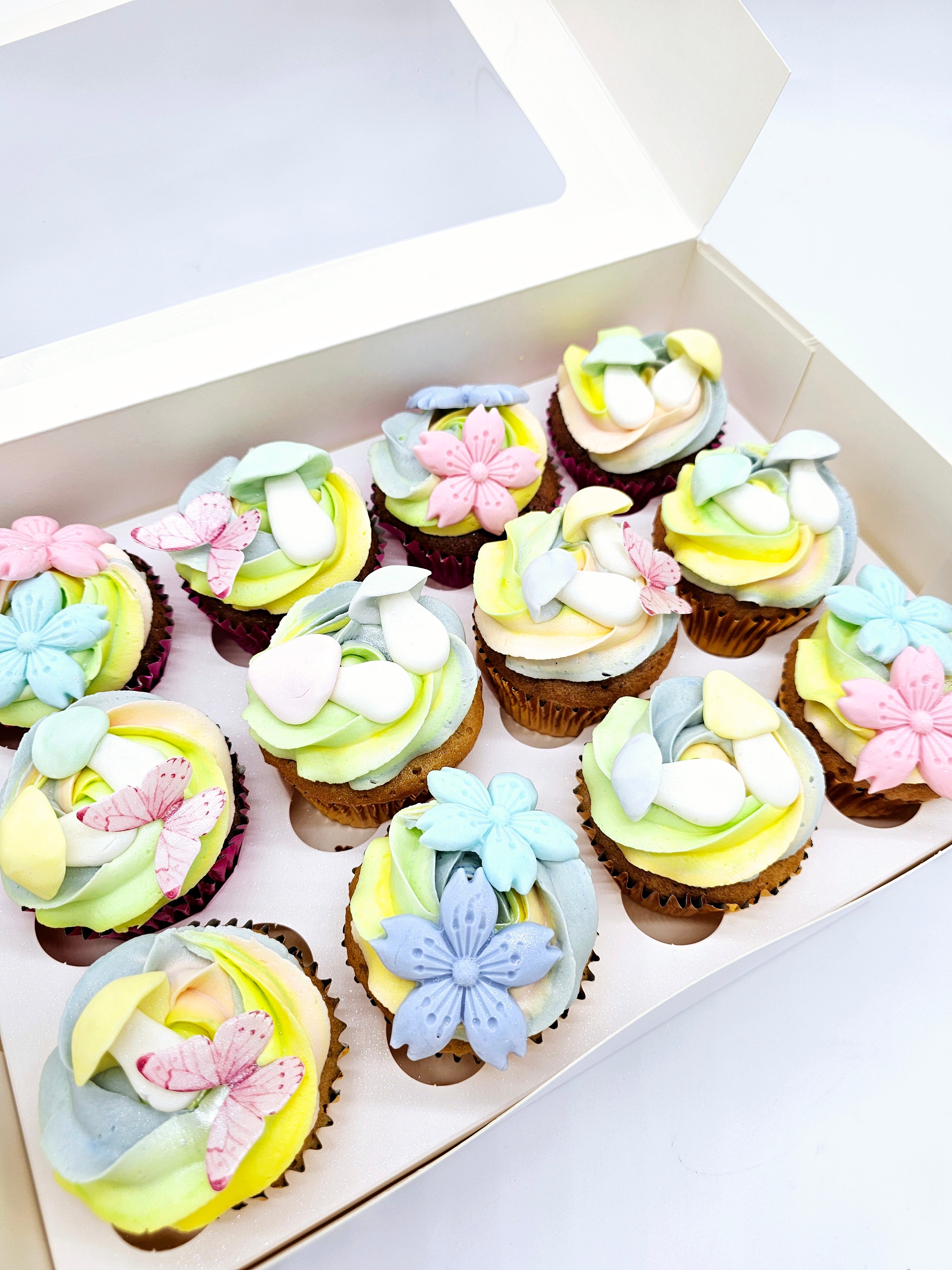 Enchanted Fairy Garden Pastel Cupcakes