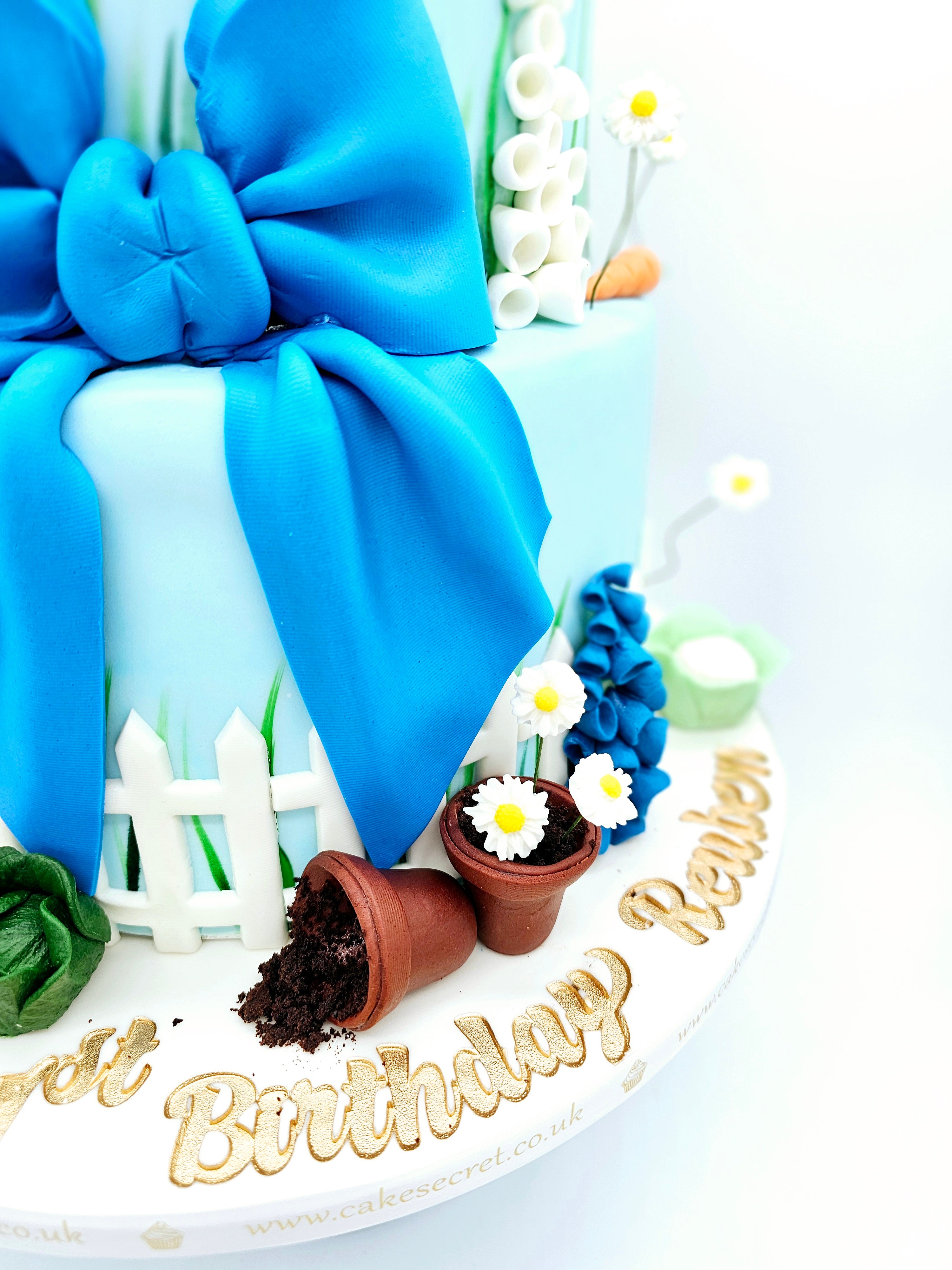 Peter Rabbit Inspired Two-Tier Birthday Cake