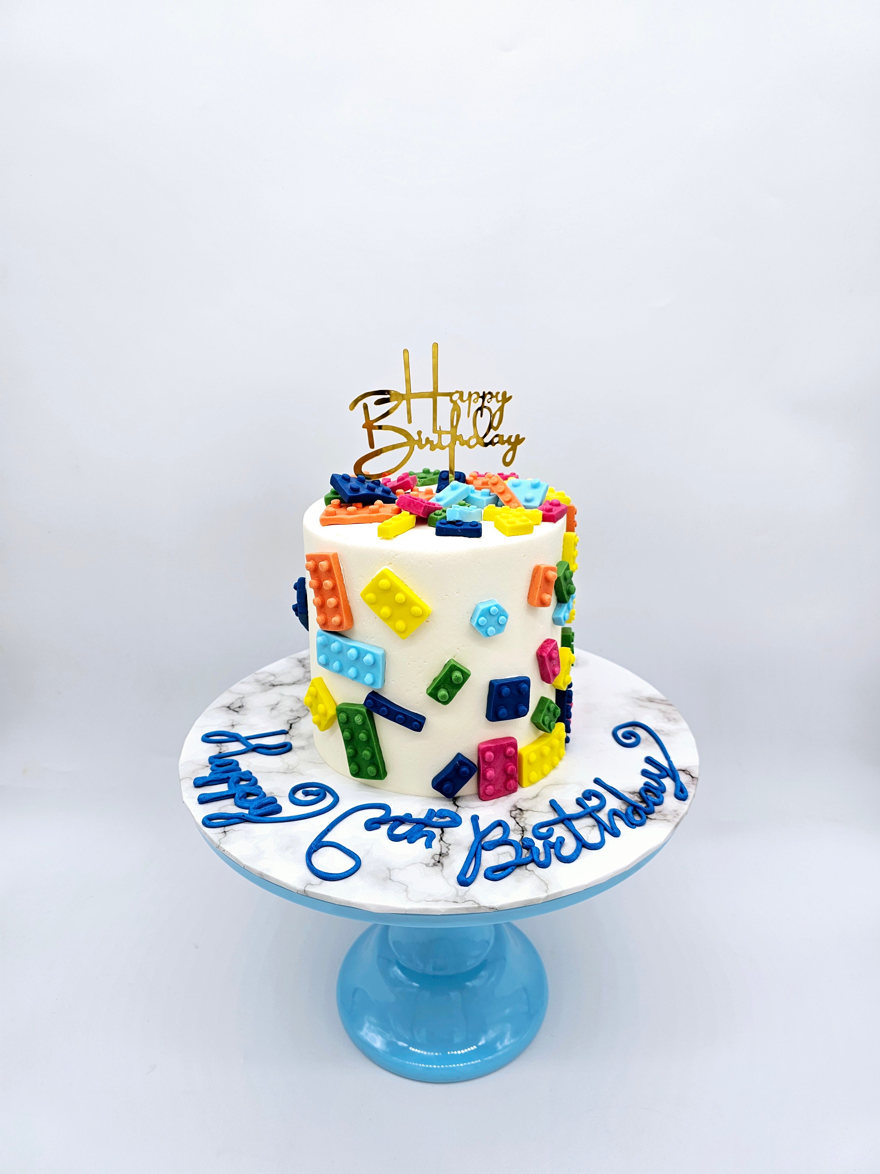 Colourful Building Block Lego Birthday Cake