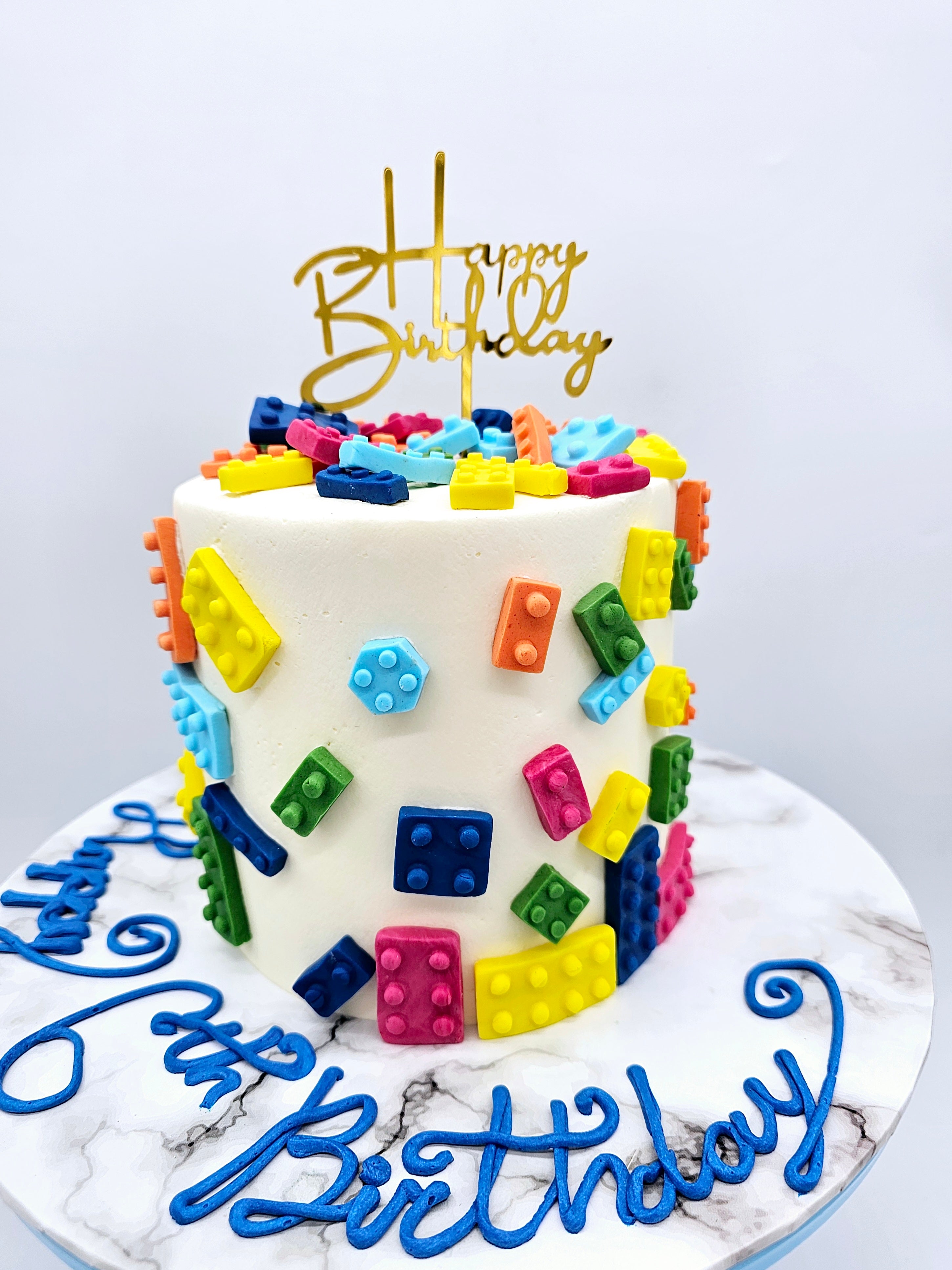 Colourful Building Block Lego Birthday Cake
