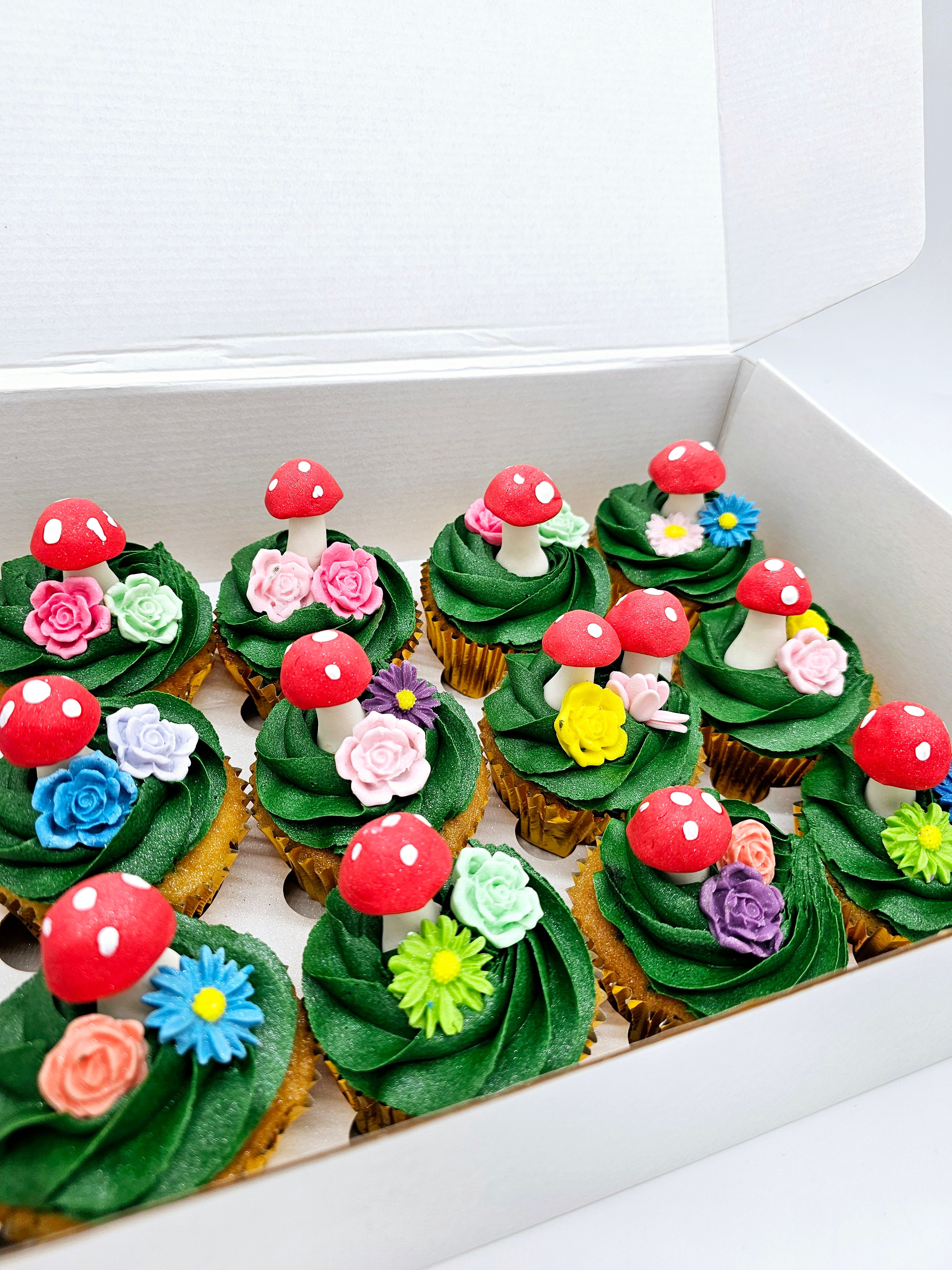 Enchanted Forest Mushroom Cupcakes