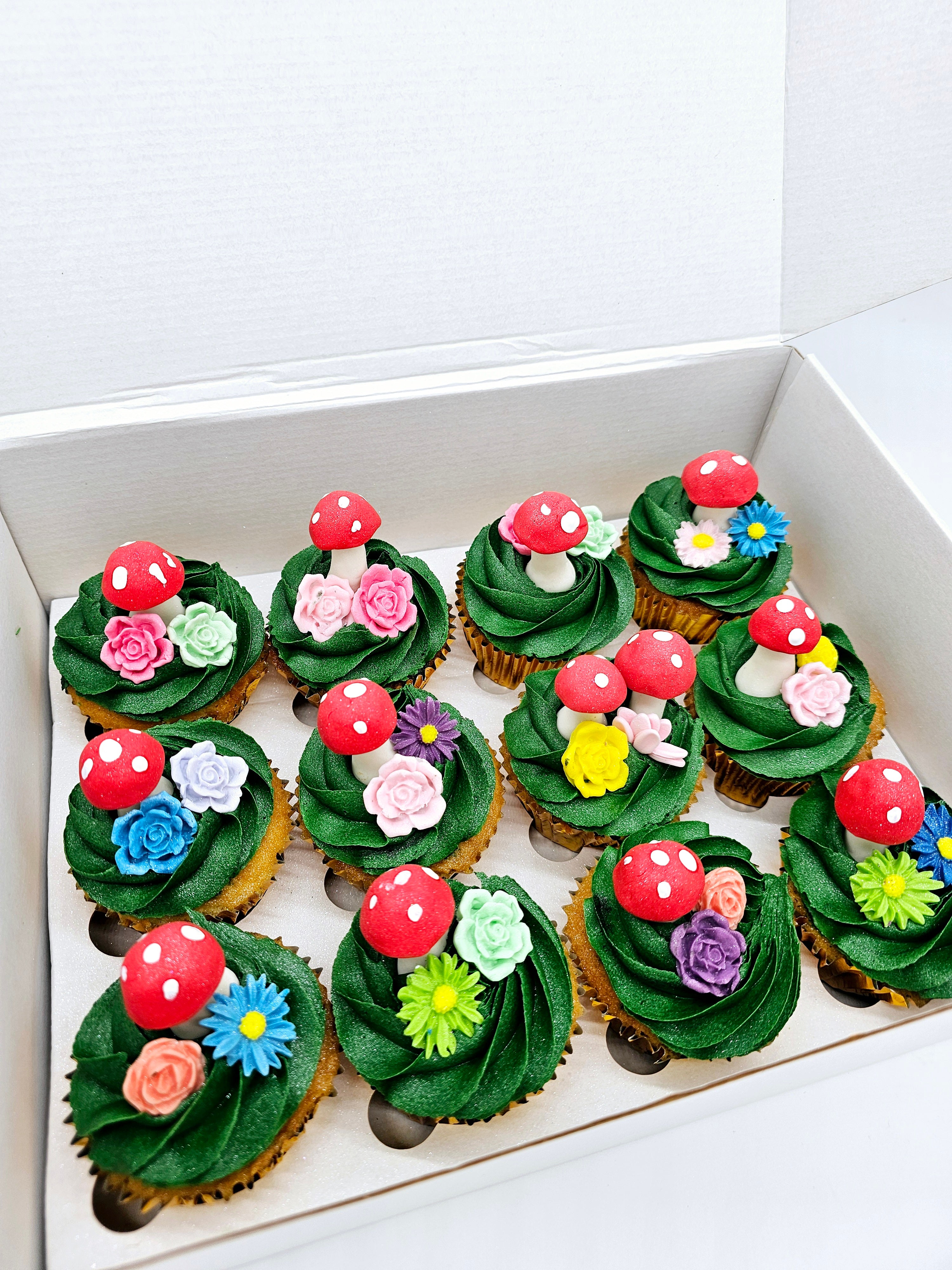 Enchanted Forest Mushroom Cupcakes