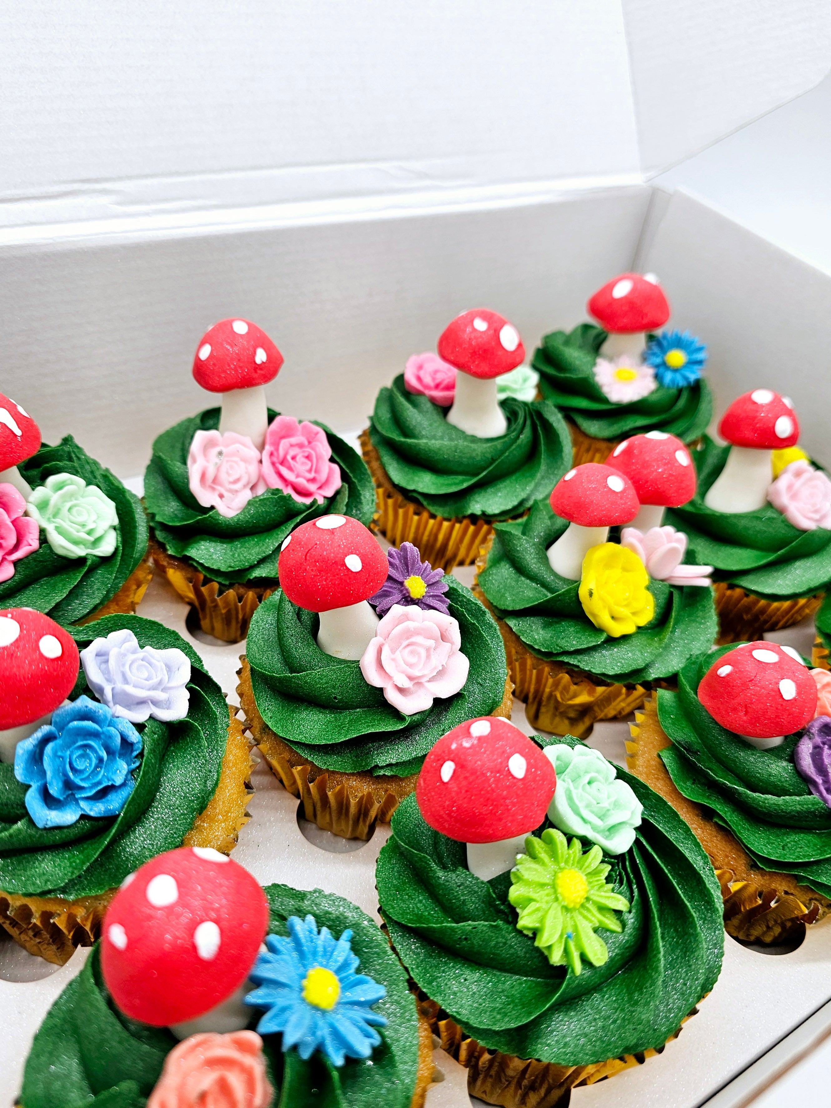 Enchanted Forest Mushroom Cupcakes