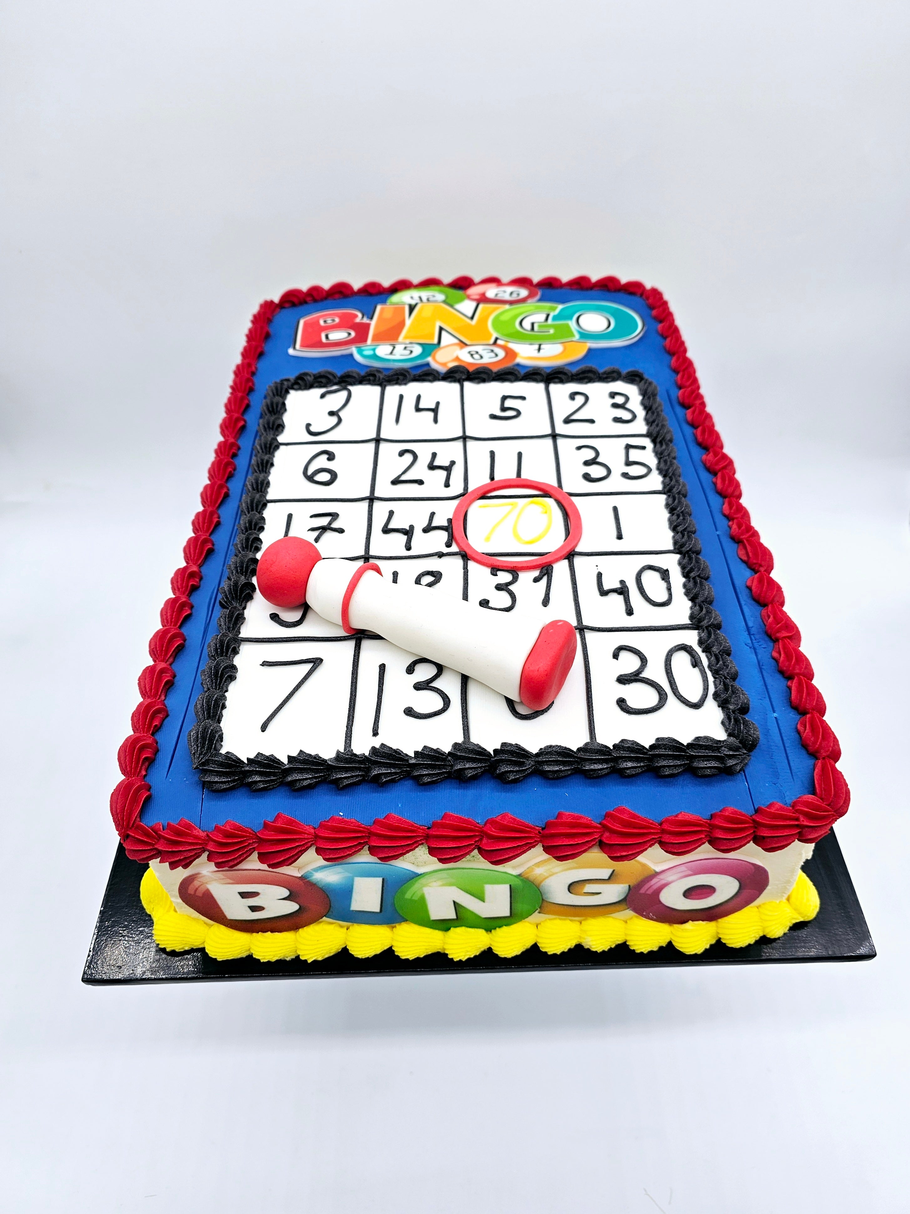 Bingo Card Custom Birthday Sheet Cake