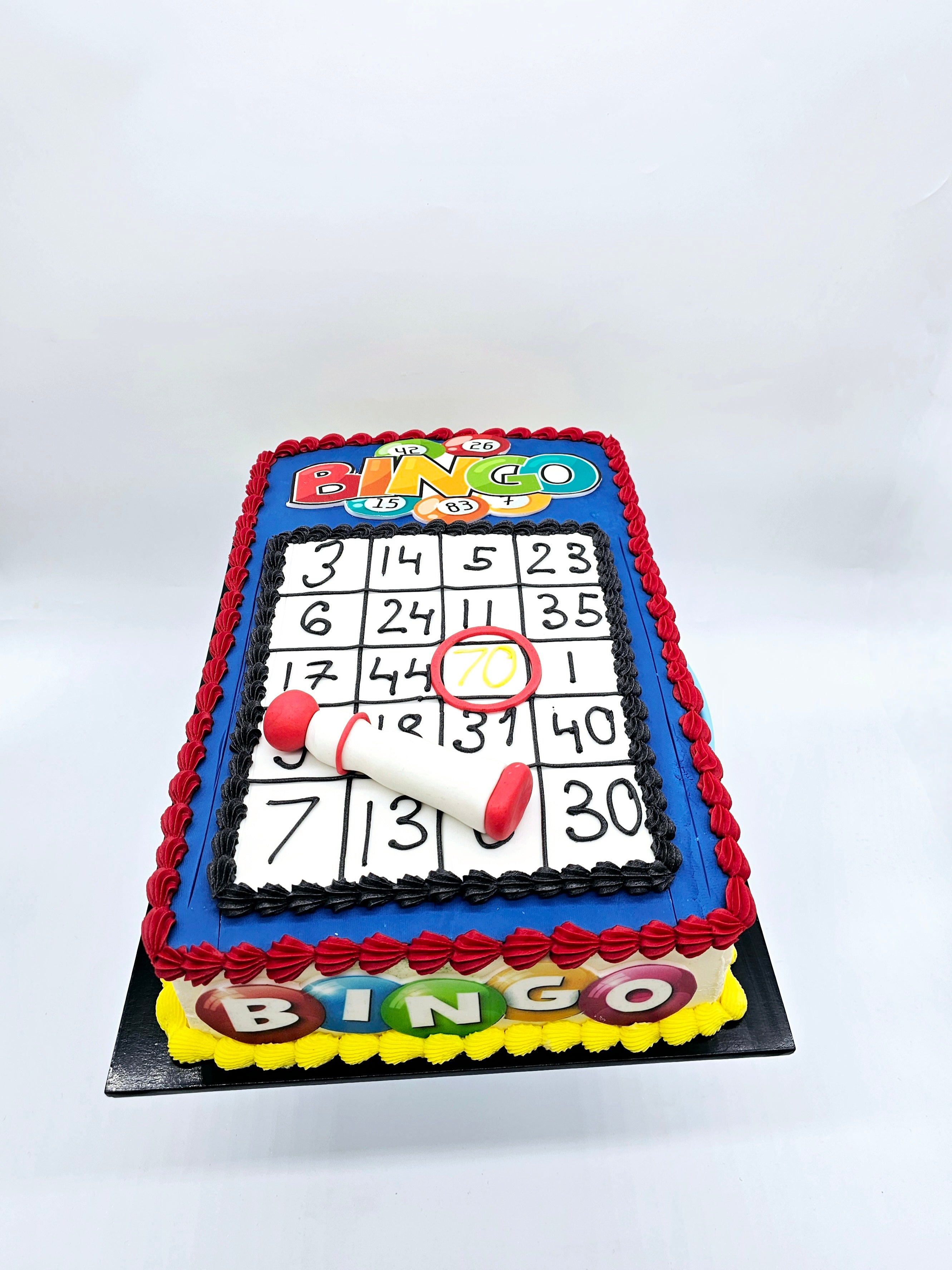 Bingo Card Custom Birthday Sheet Cake