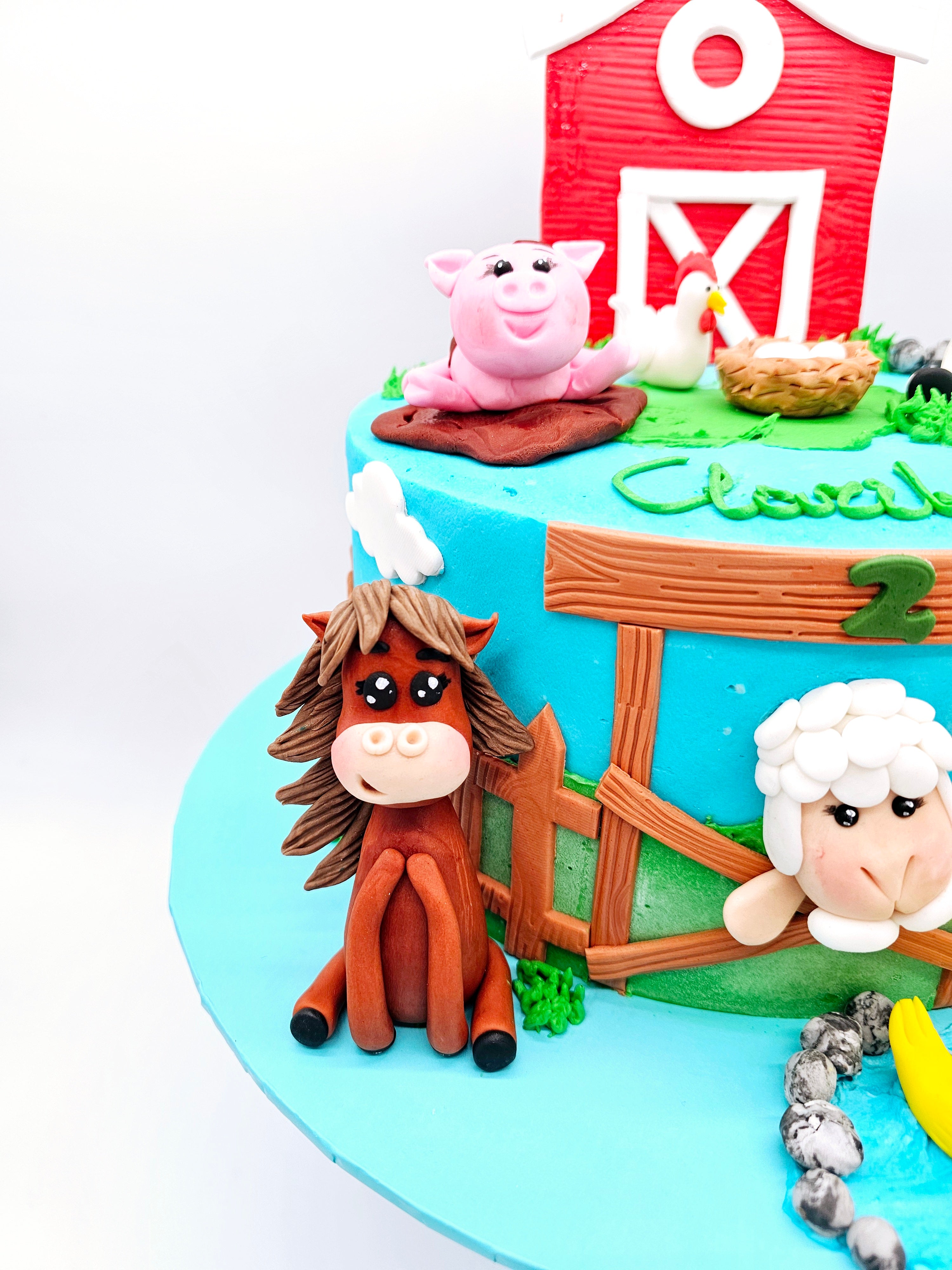 Farmyard Animal Birthday Cake