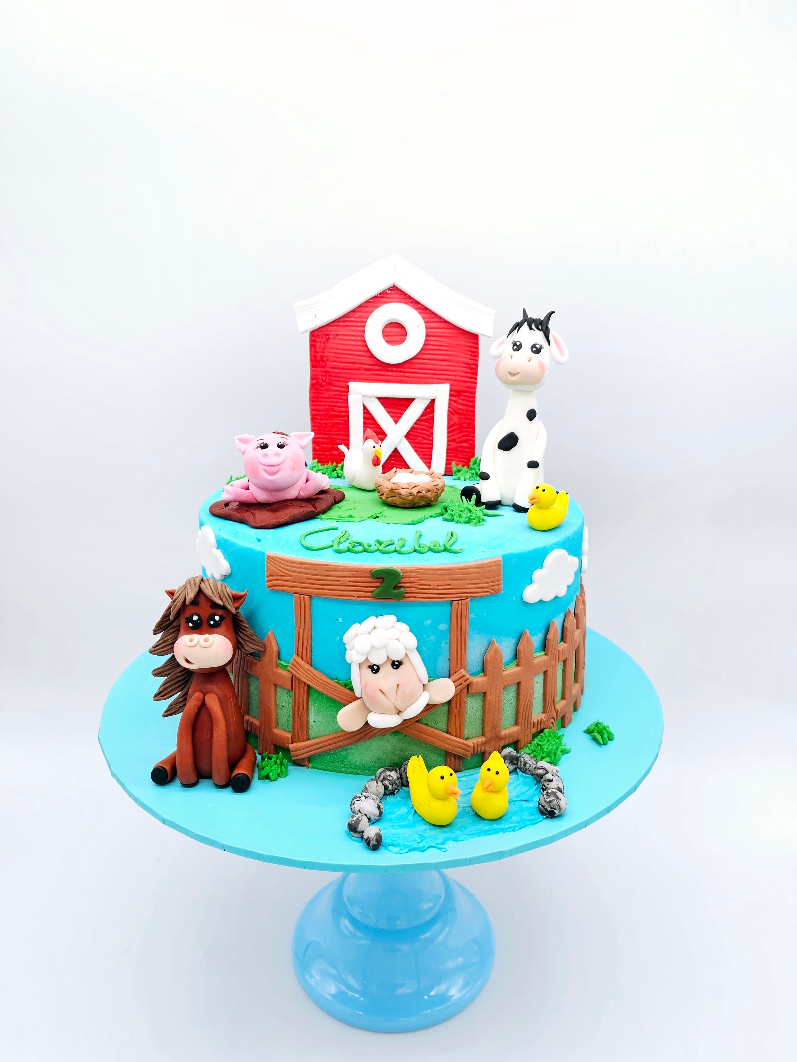 Farmyard Animal Birthday Cake