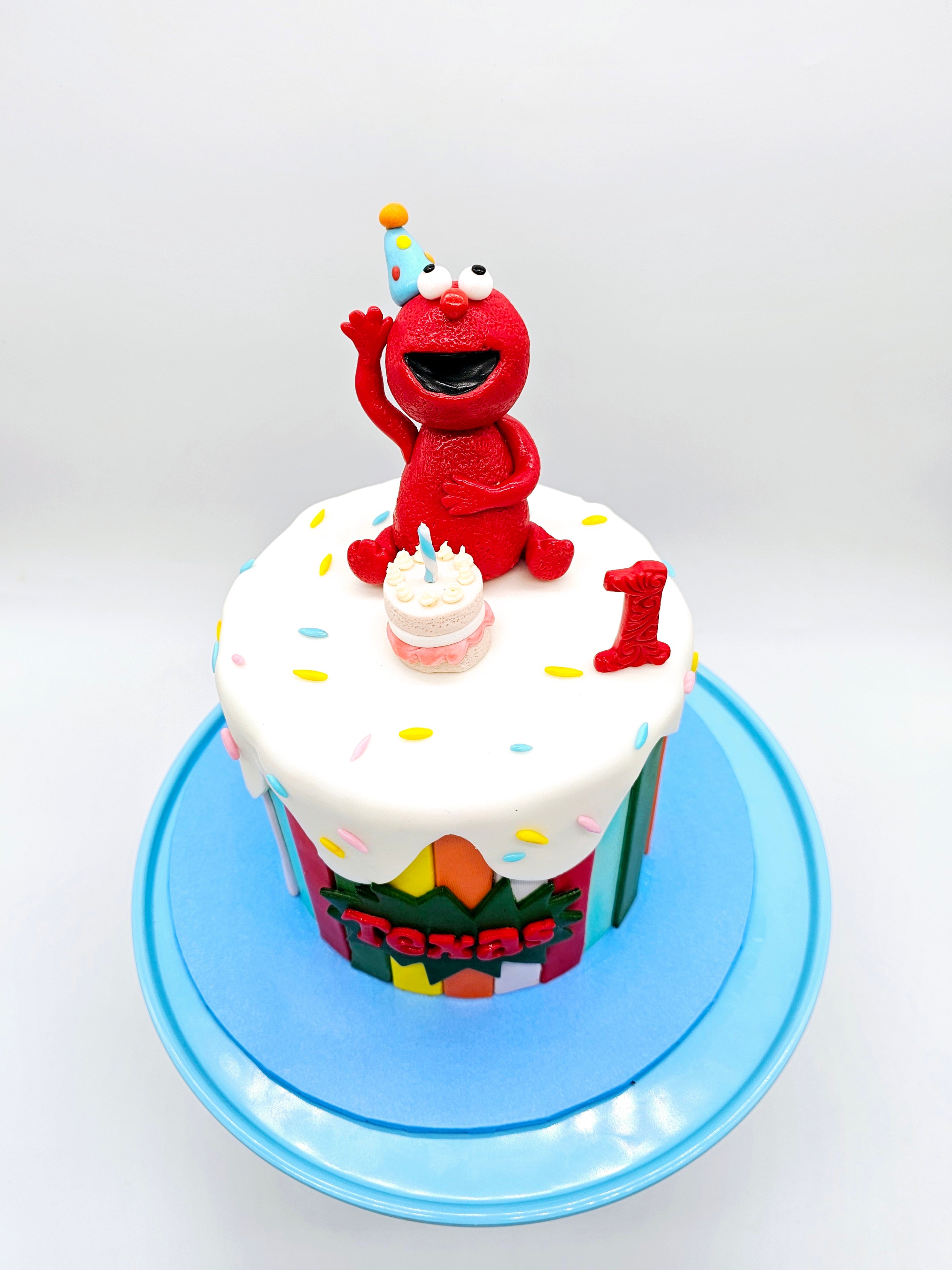 Elmo Inspired Birthday Cake