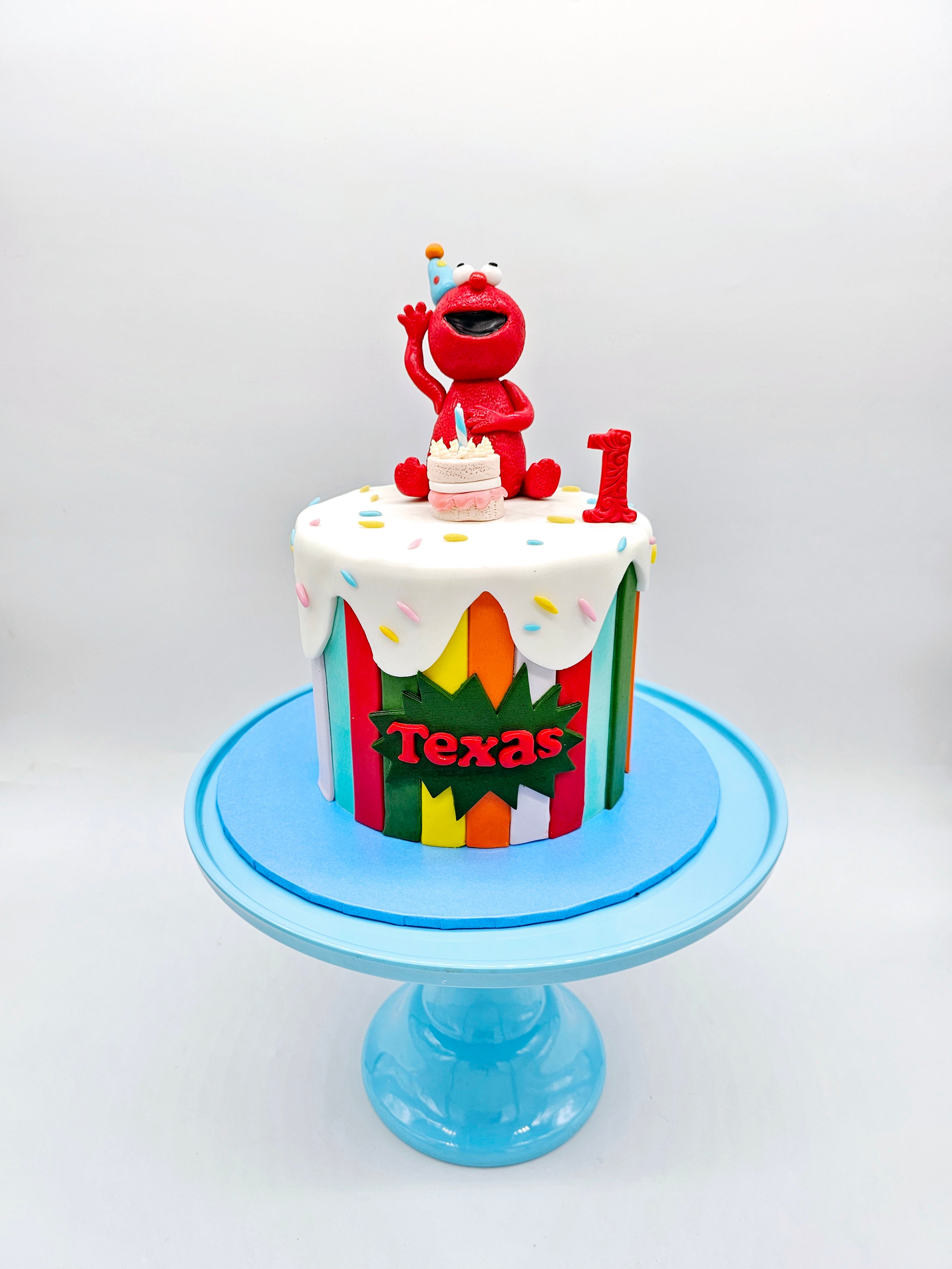 Elmo Inspired Birthday Cake