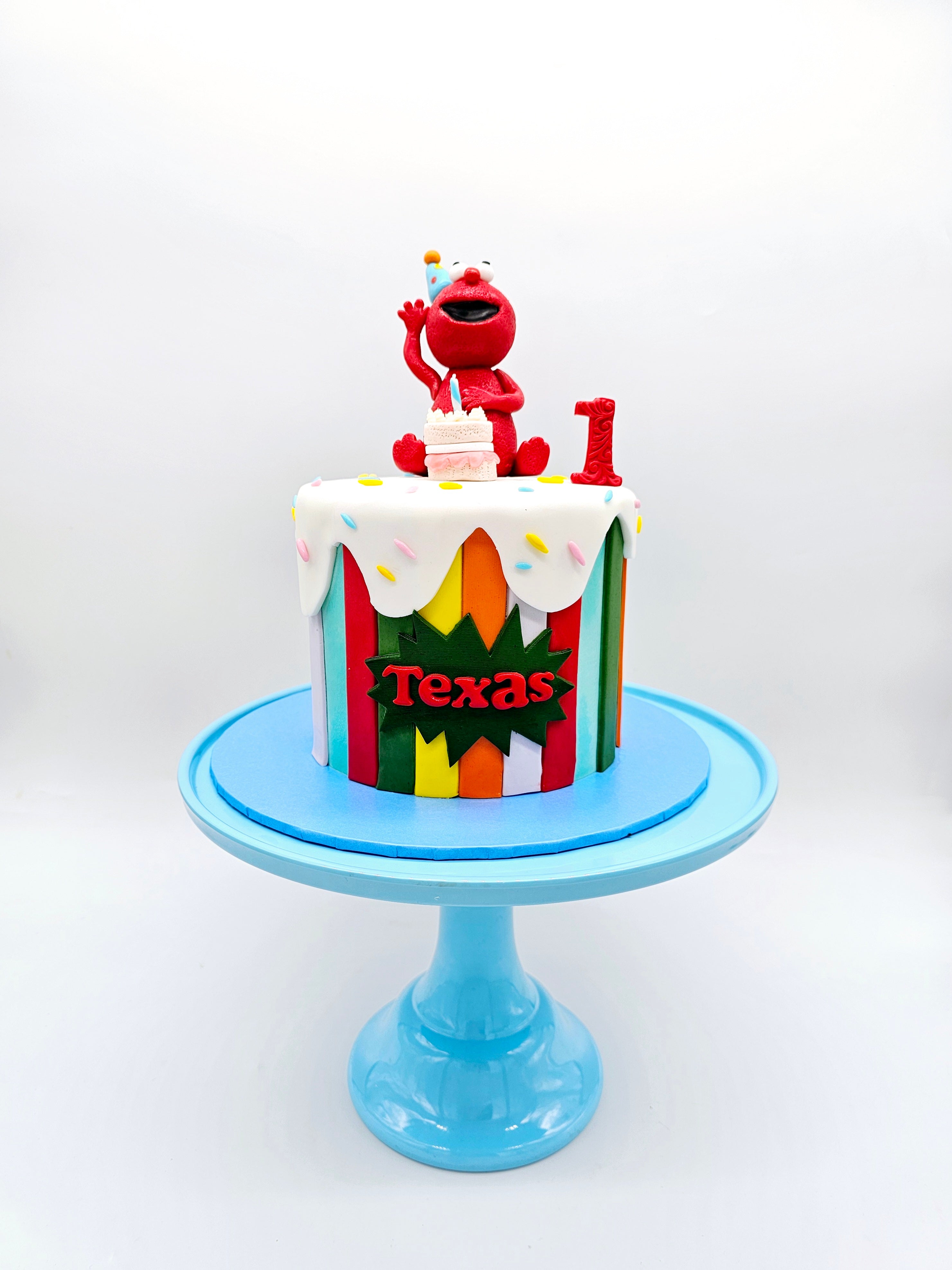 Elmo Inspired Birthday Cake