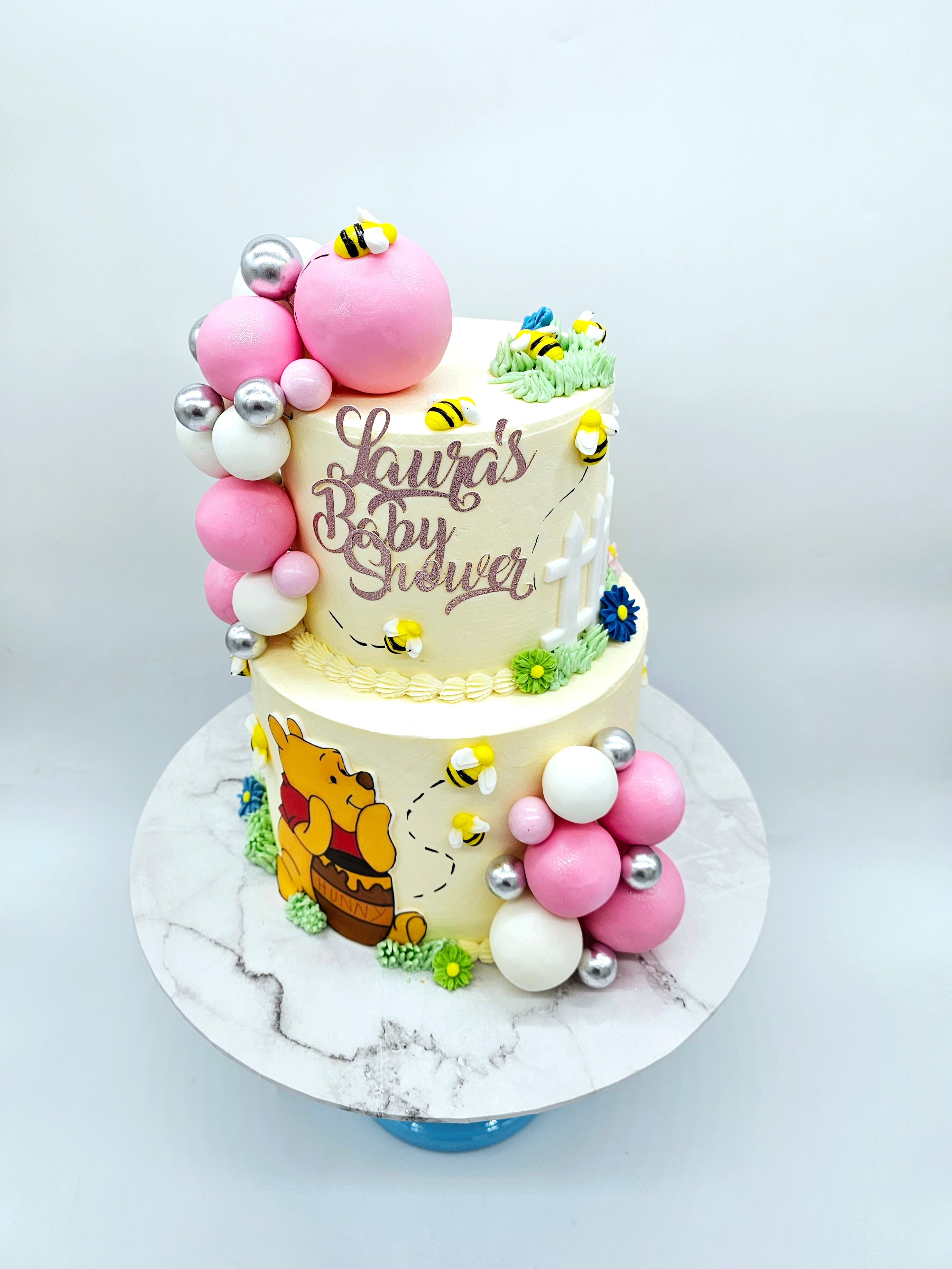 Winnie the Pooh Inspired Baby Shower Cake
